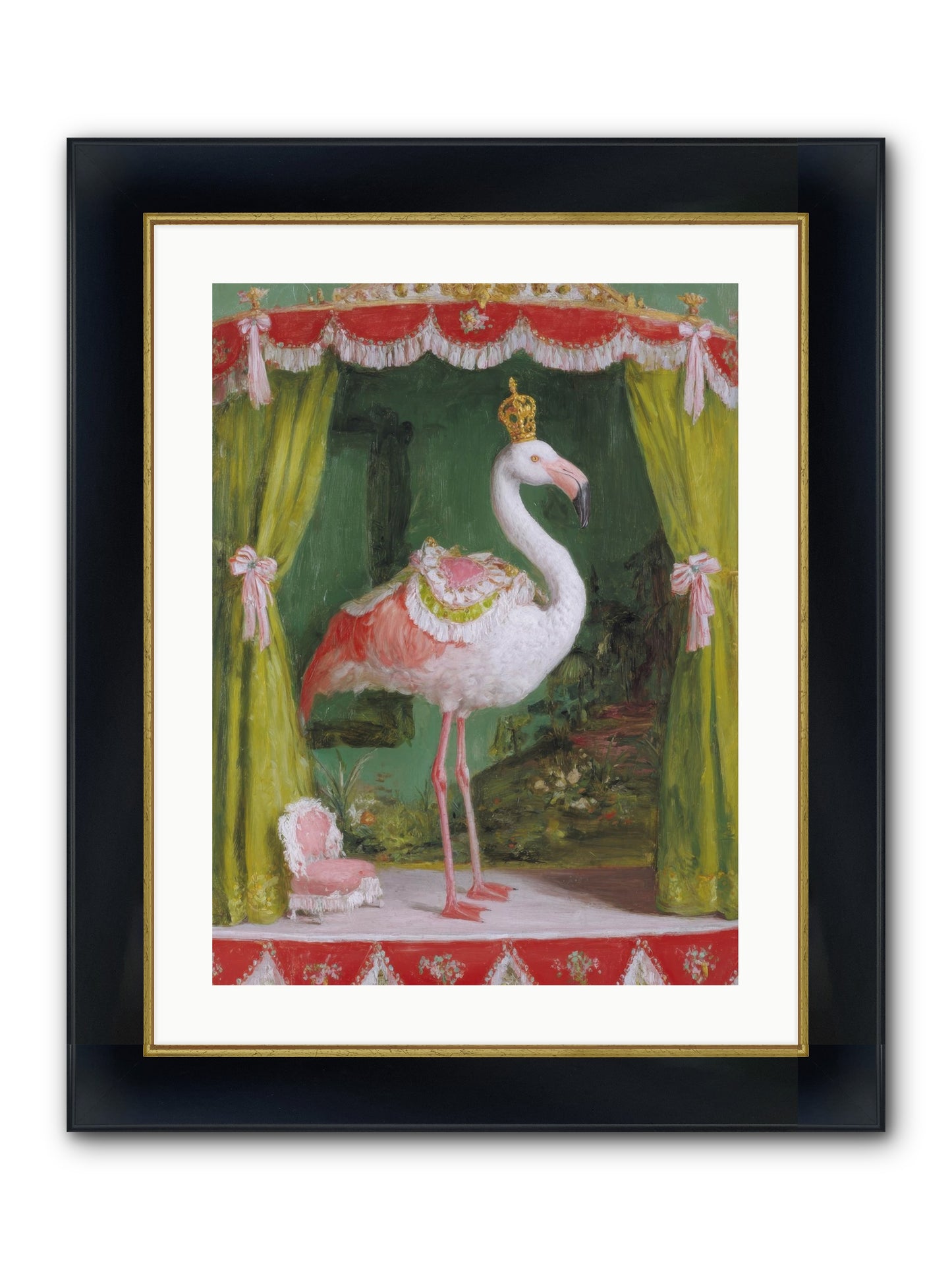 Verdant Theater Framed Print - Wide Black w/Gold 18x24