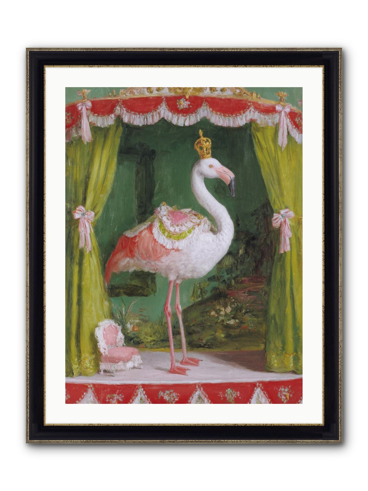 Verdant Theater Framed Print - Black & Gold 24x32