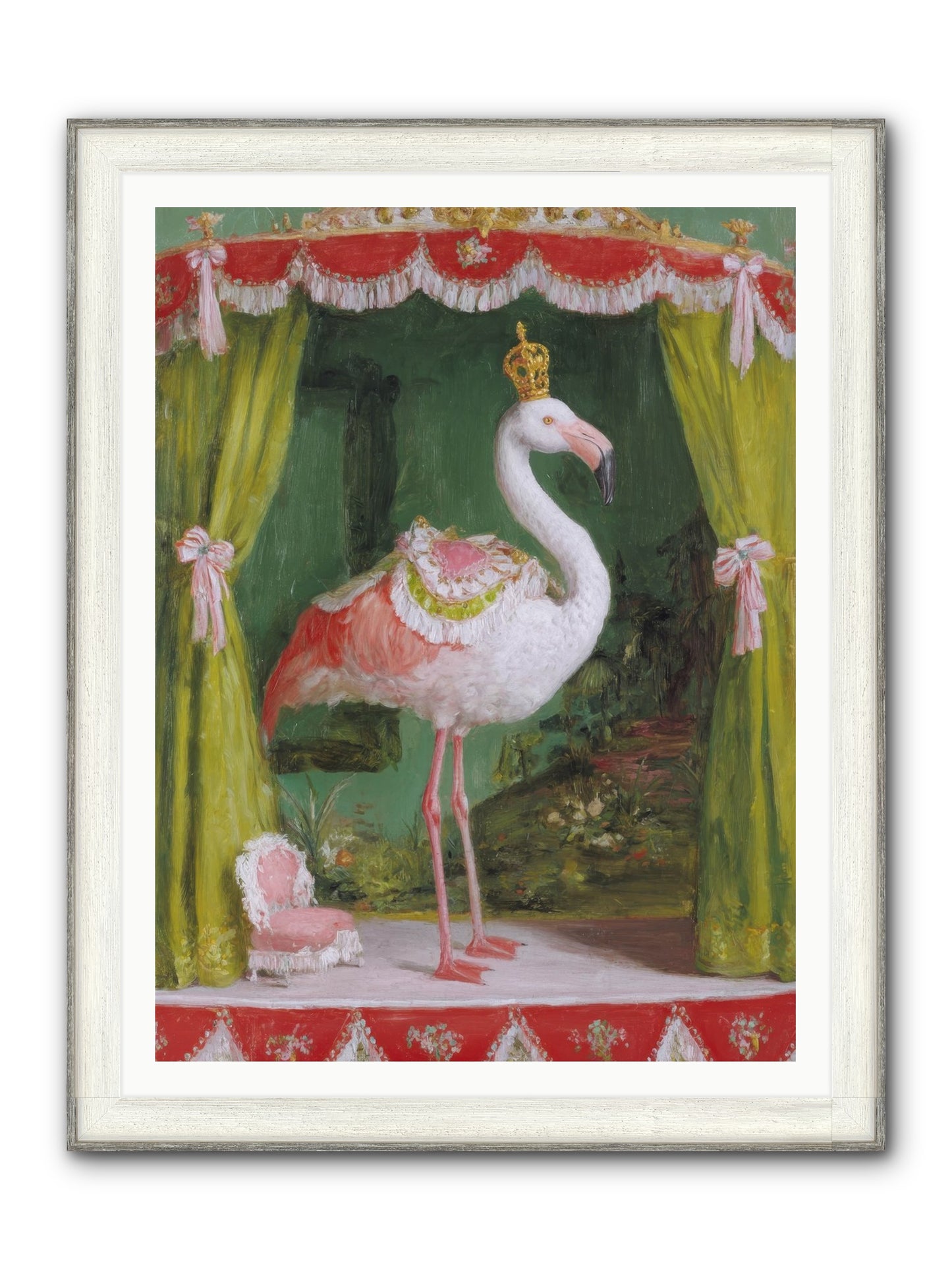 Verdant Theater Framed Print - Driftwood White 36x48