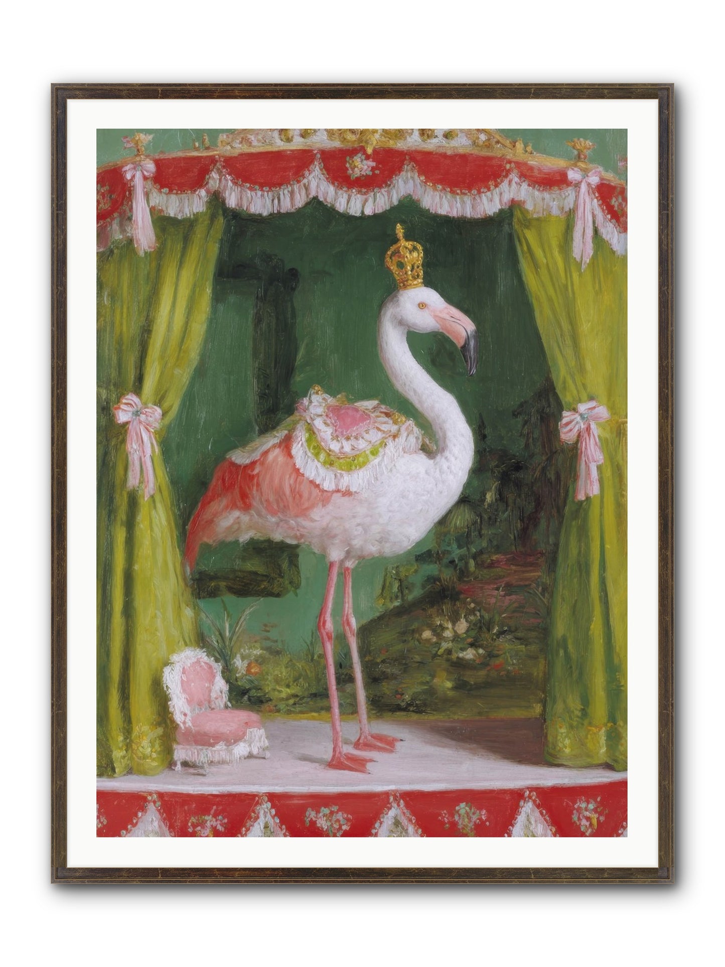 Verdant Theater Framed Print - Slimwoods Black/Gold 36x48