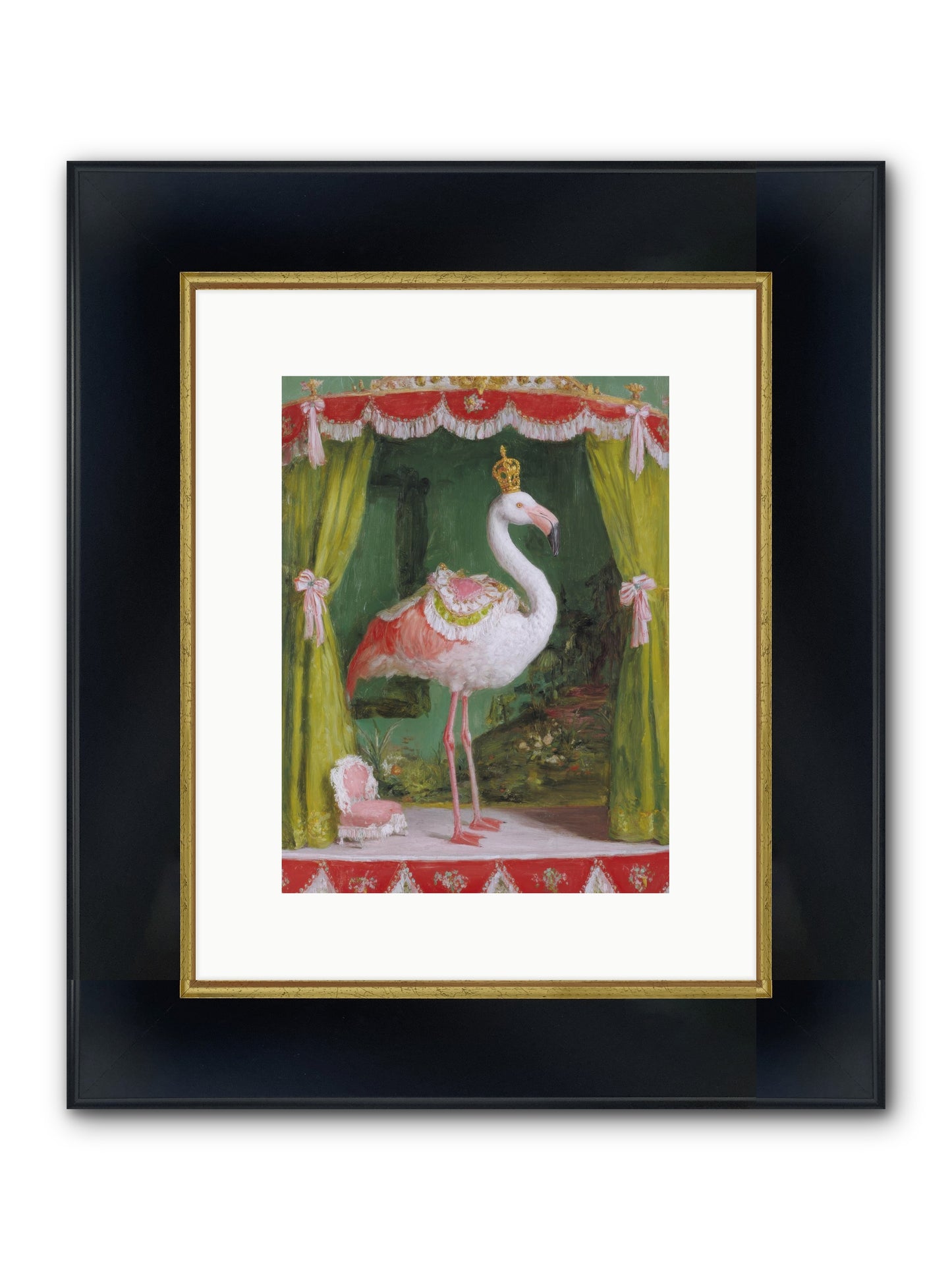 Verdant Theater Framed Print - Wide Black w/Gold 9x12