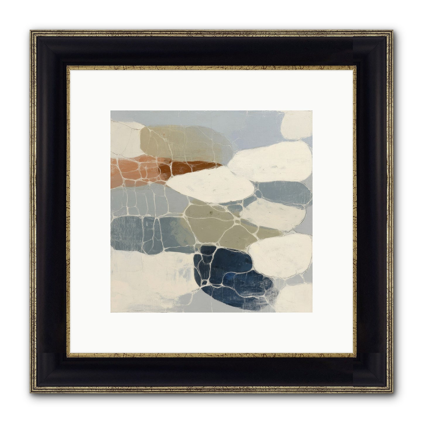 Verdure Framed Print - Black & Gold 10x10