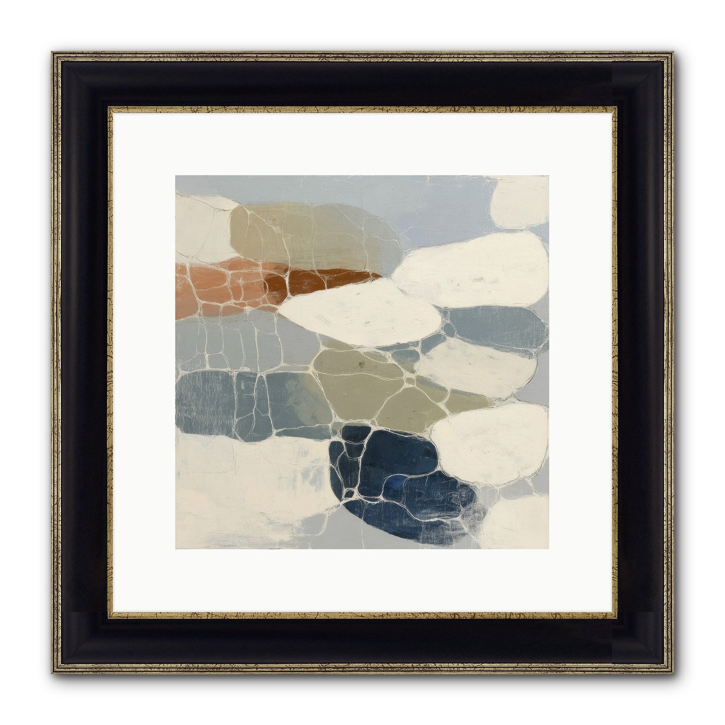 Verdure Framed Print - Black & Gold 12x12