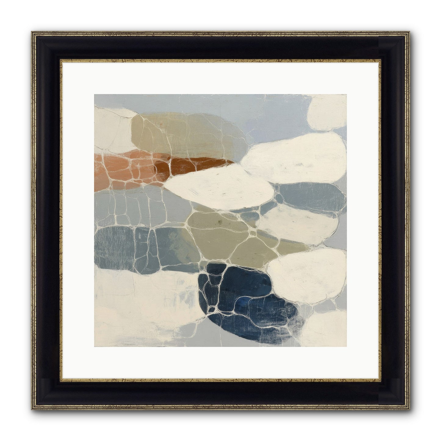Verdure Framed Print - Black & Gold 16x16