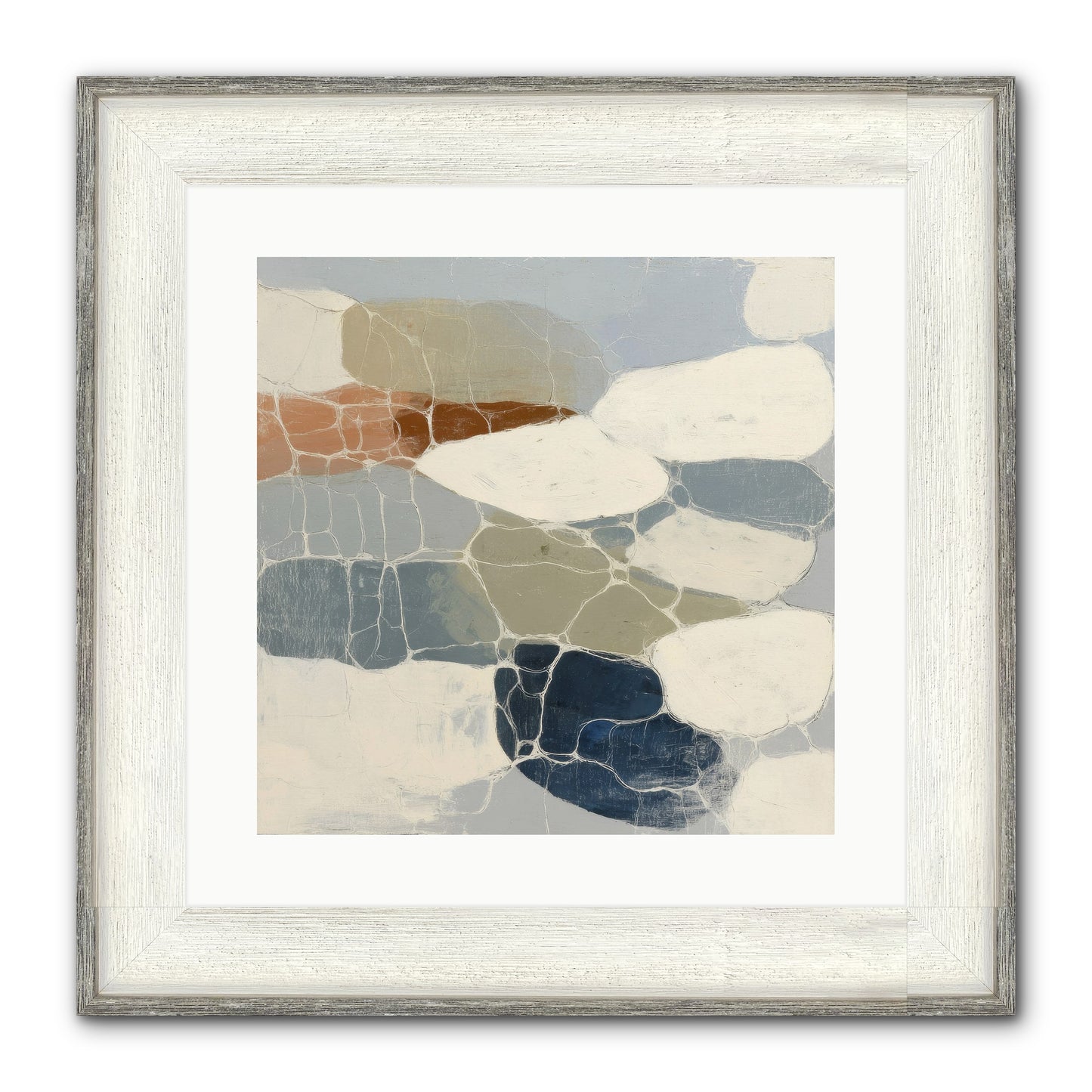 Verdure Framed Print - Driftwood White 16x16