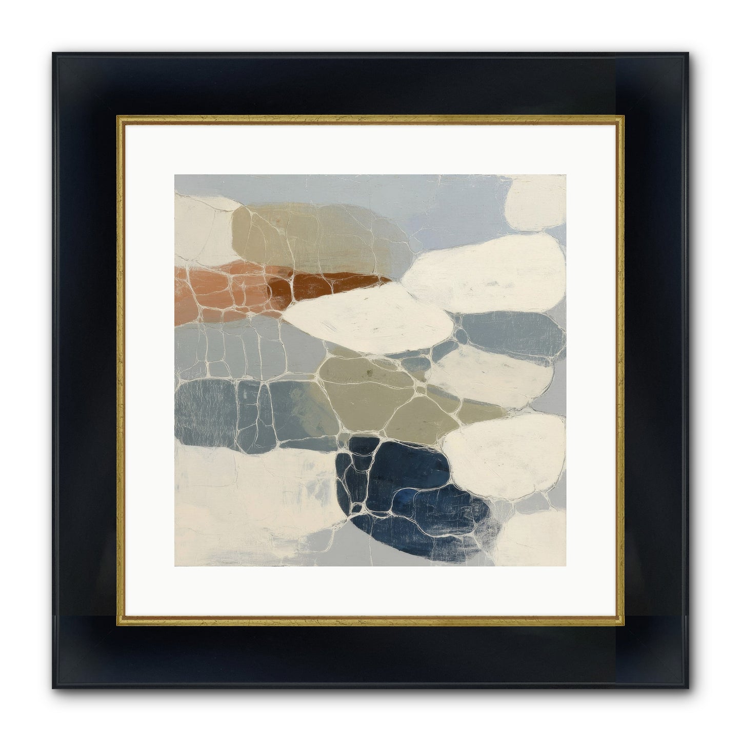 Verdure Framed Print - Wide Black w/Gold 16x16