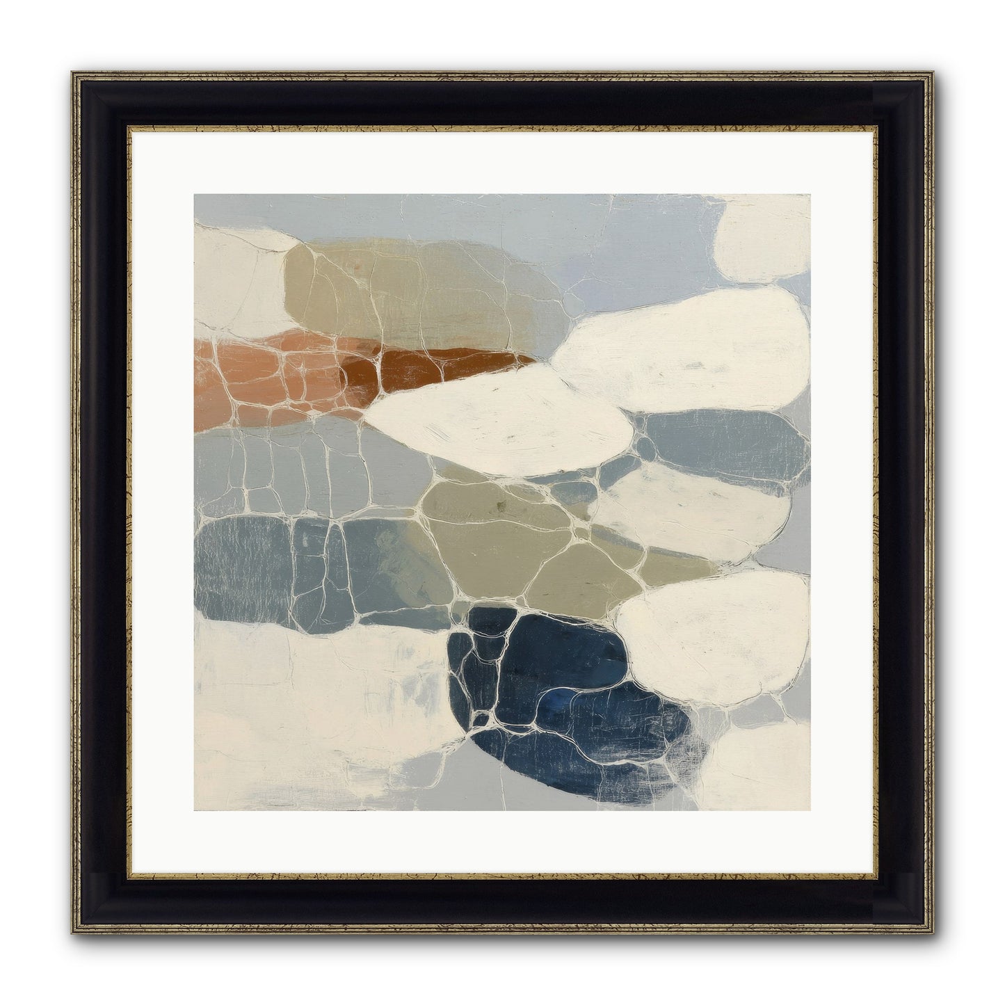 Verdure Framed Print - Black & Gold 20x20