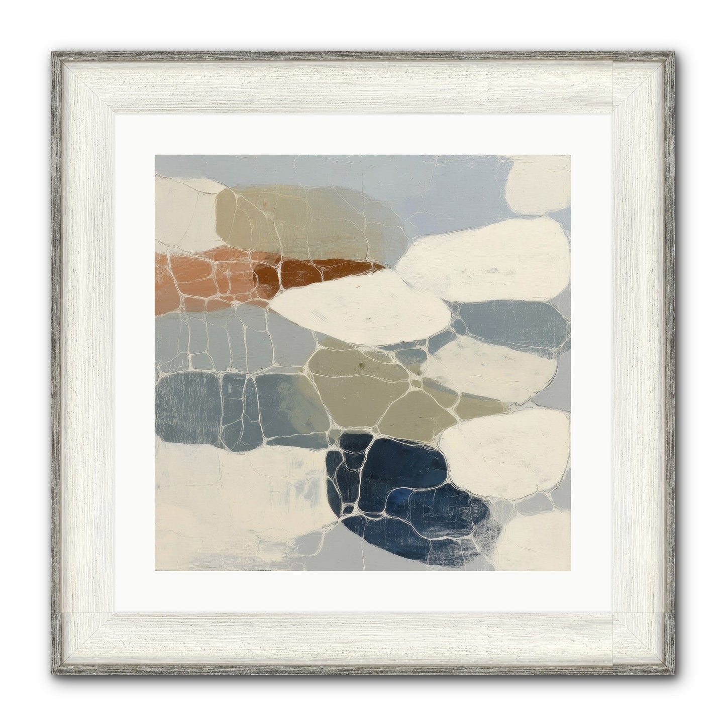 Verdure Framed Print - Driftwood White 20x20