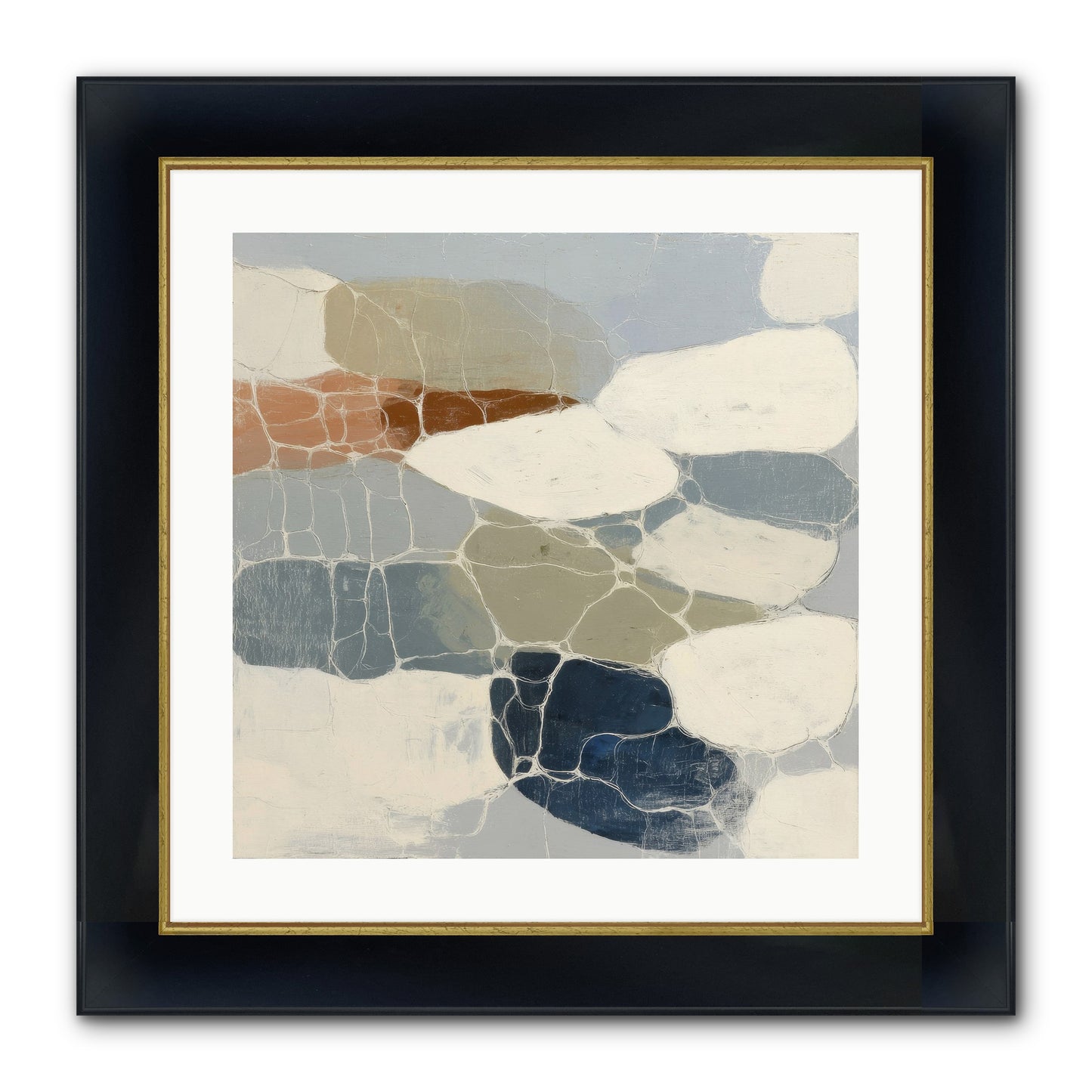 Verdure Framed Print - Wide Black w/Gold 20x20