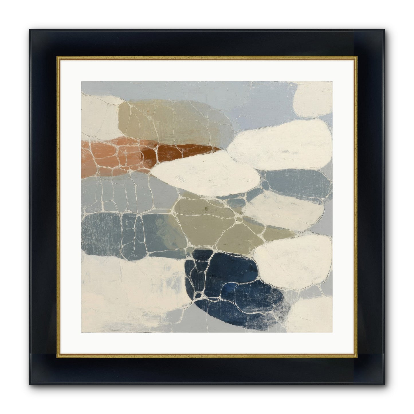 Verdure Framed Print - Wide Black w/Gold 24x24