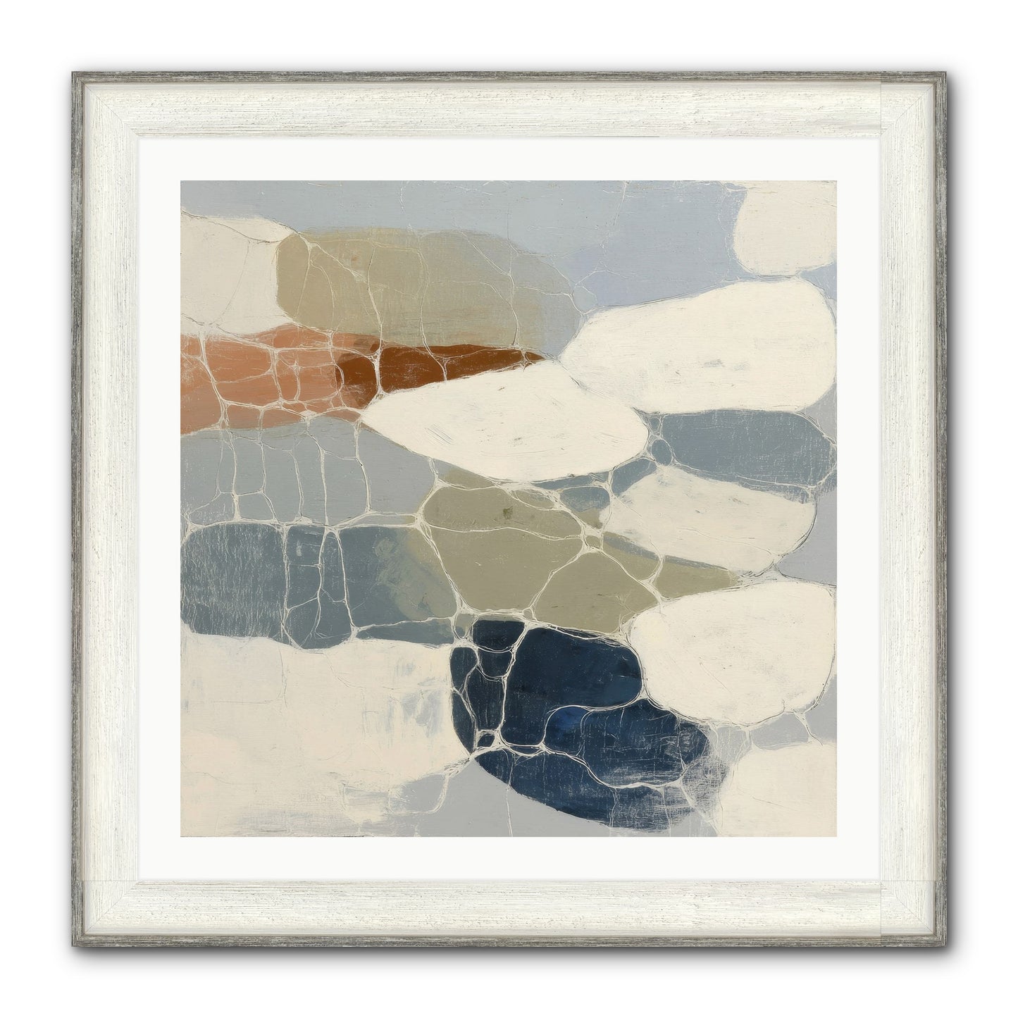 Verdure Framed Print - Driftwood White 30x30