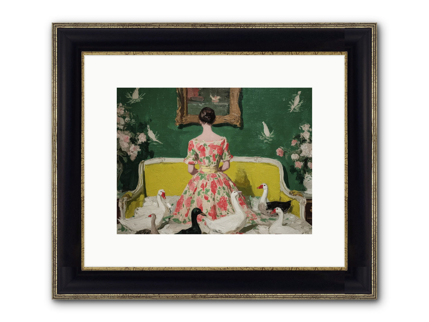 Verity & Violet Hours Framed Print - Black & Gold 12x9