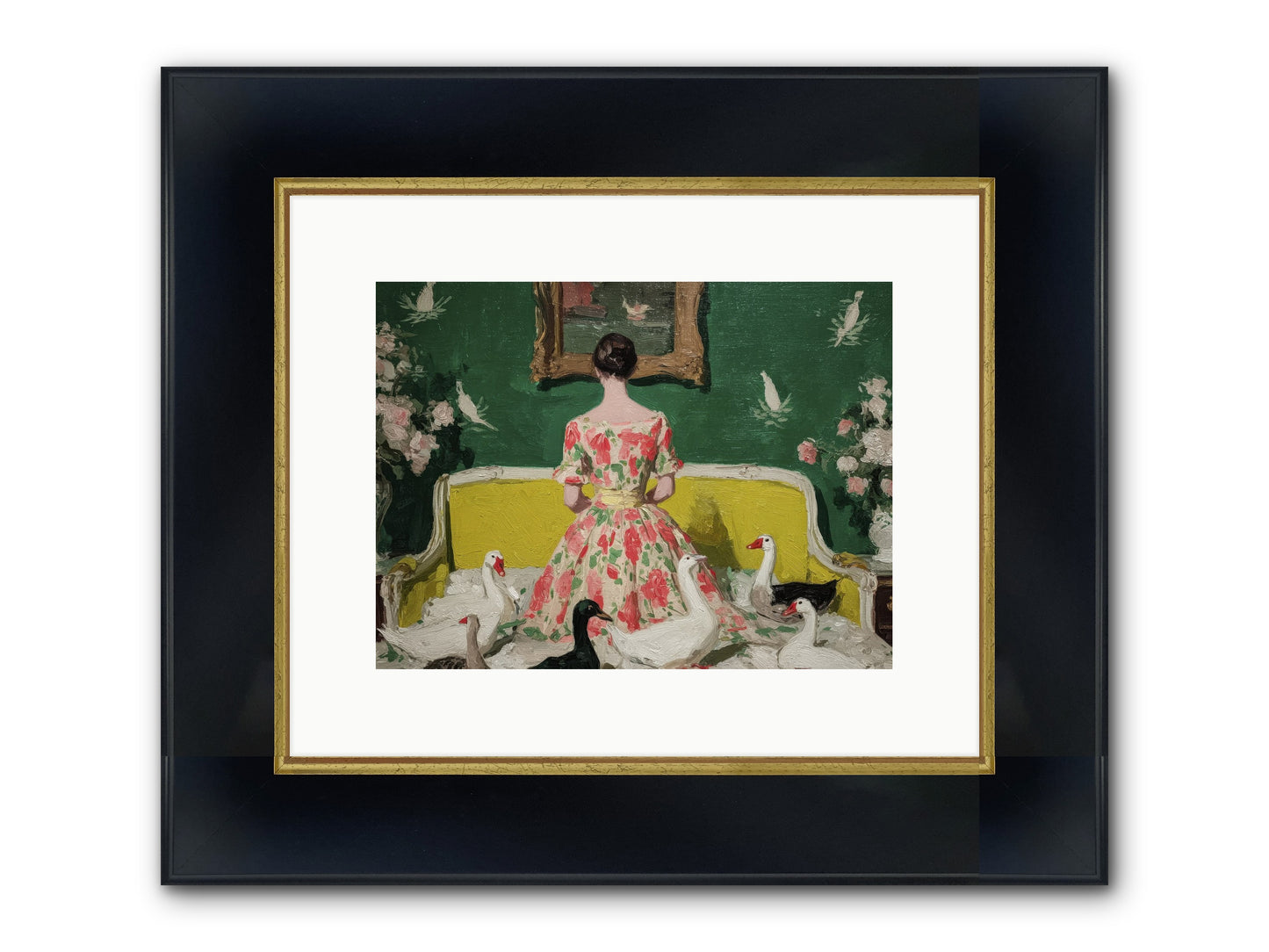 Verity & Violet Hours Framed Print - Wide Black w/Gold 12x9