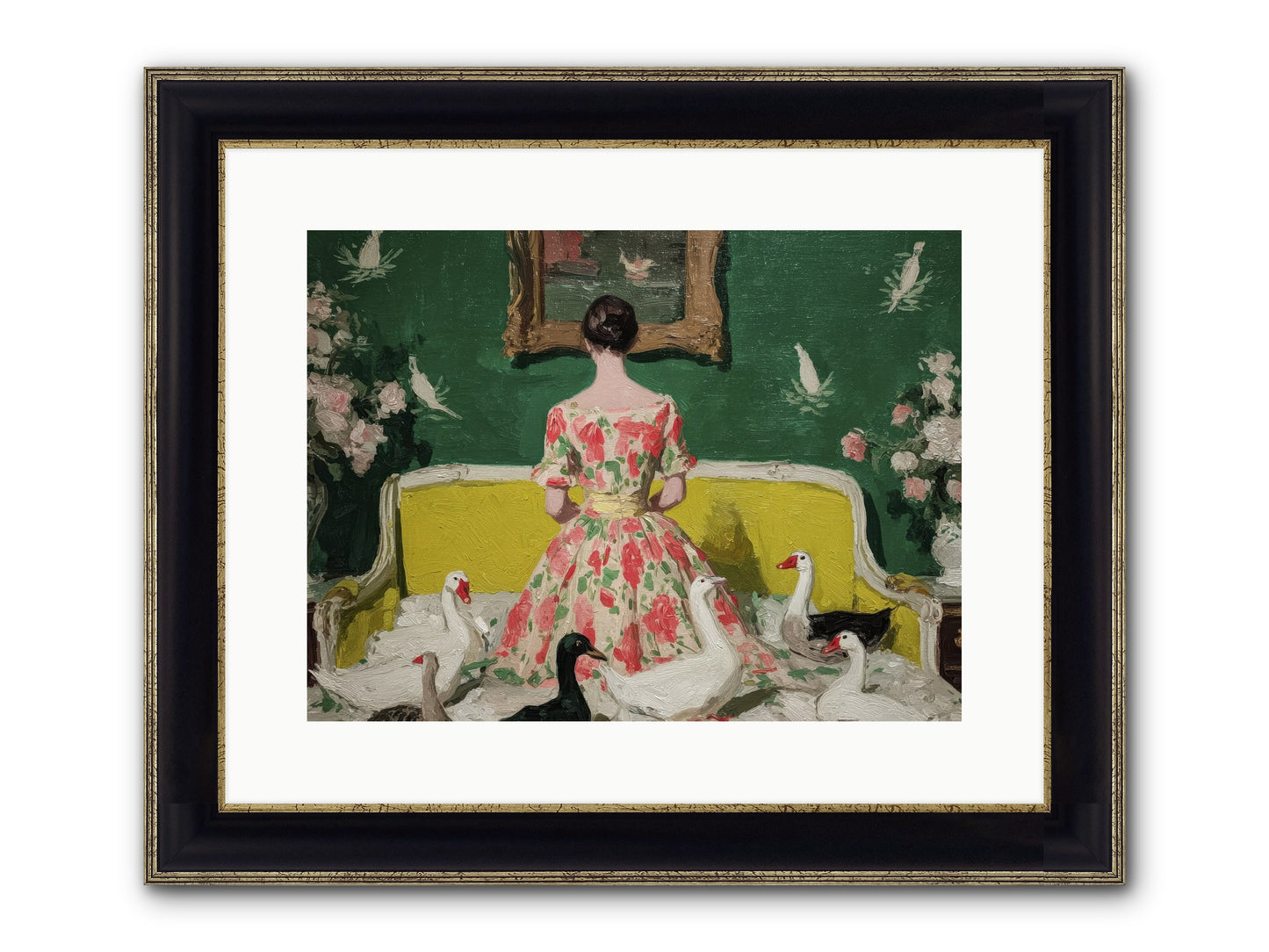 Verity & Violet Hours Framed Print - Black & Gold 16x12
