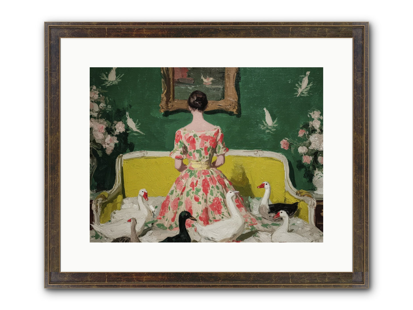 Verity & Violet Hours Framed Print - Slimwoods Black/Gold 16x12
