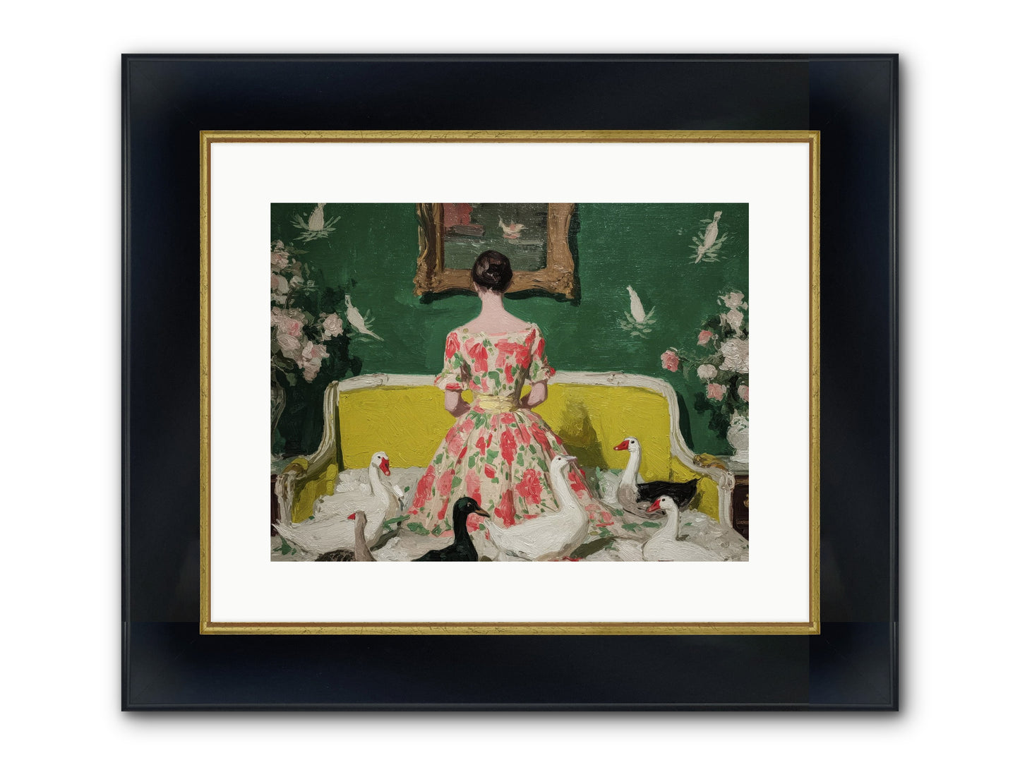 Verity & Violet Hours Framed Print - Wide Black w/Gold 16x12