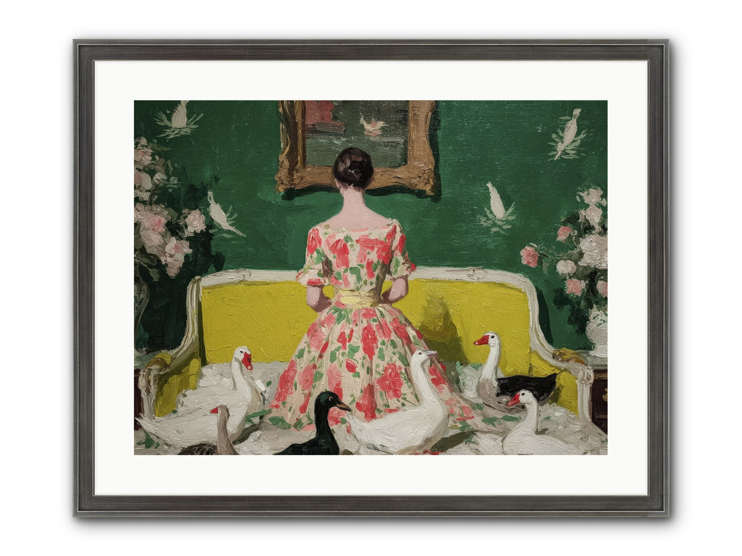 Verity & Violet Hours Framed Print - Slimwoods Black/Silver 24x18