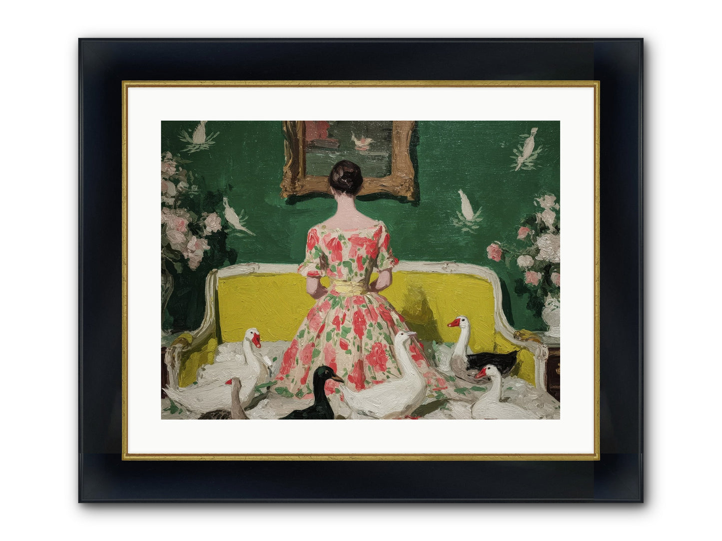 Verity & Violet Hours Framed Print - Wide Black w/Gold 24x18