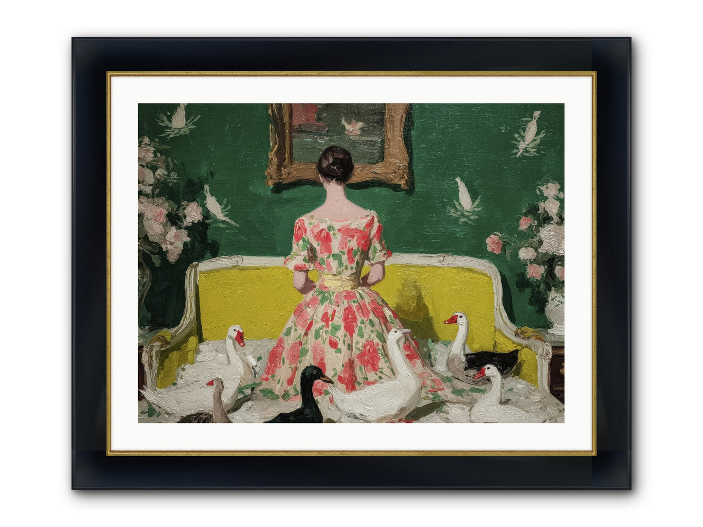 Verity & Violet Hours Framed Print - Wide Black w/Gold 32x24