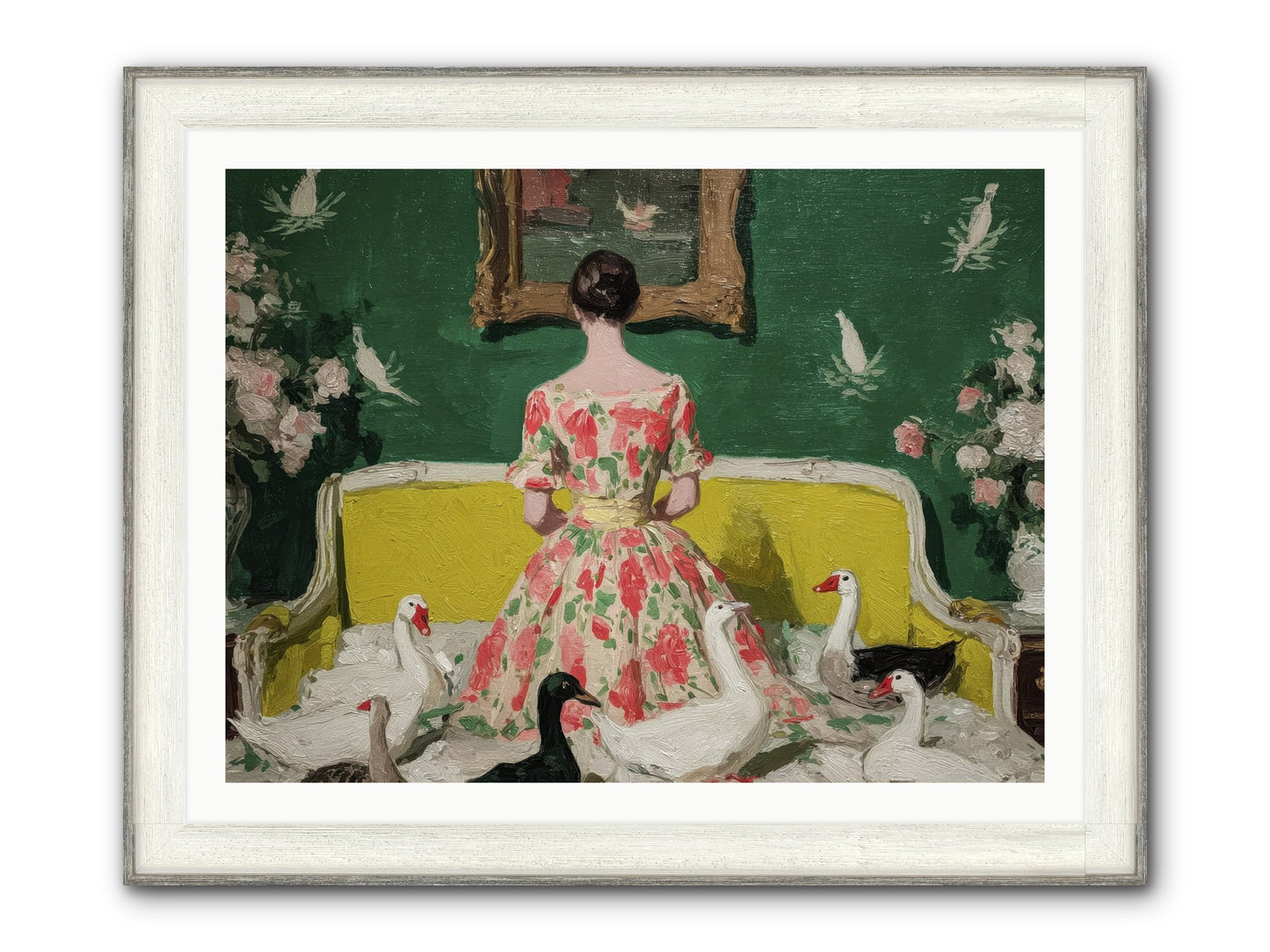 Verity & Violet Hours Framed Print - Driftwood White 40x30