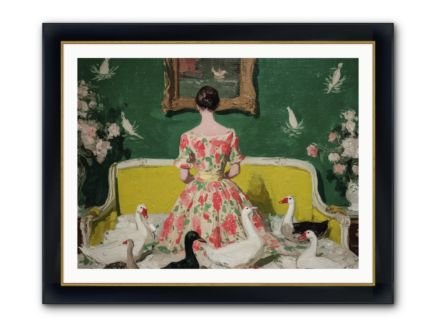 Verity & Violet Hours Framed Print - Wide Black w/Gold 40x30
