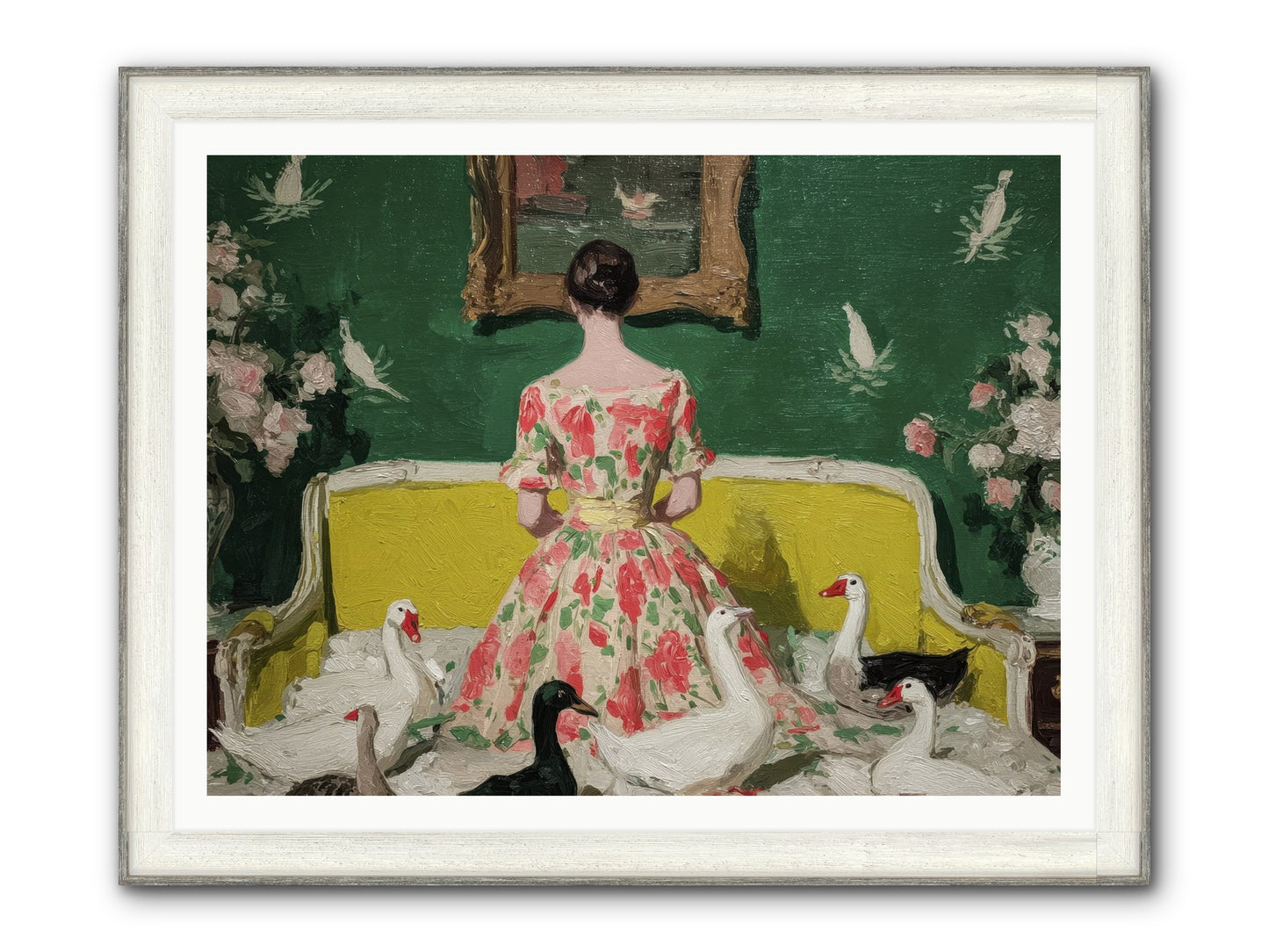 Verity & Violet Hours Framed Print - Driftwood White 48x36