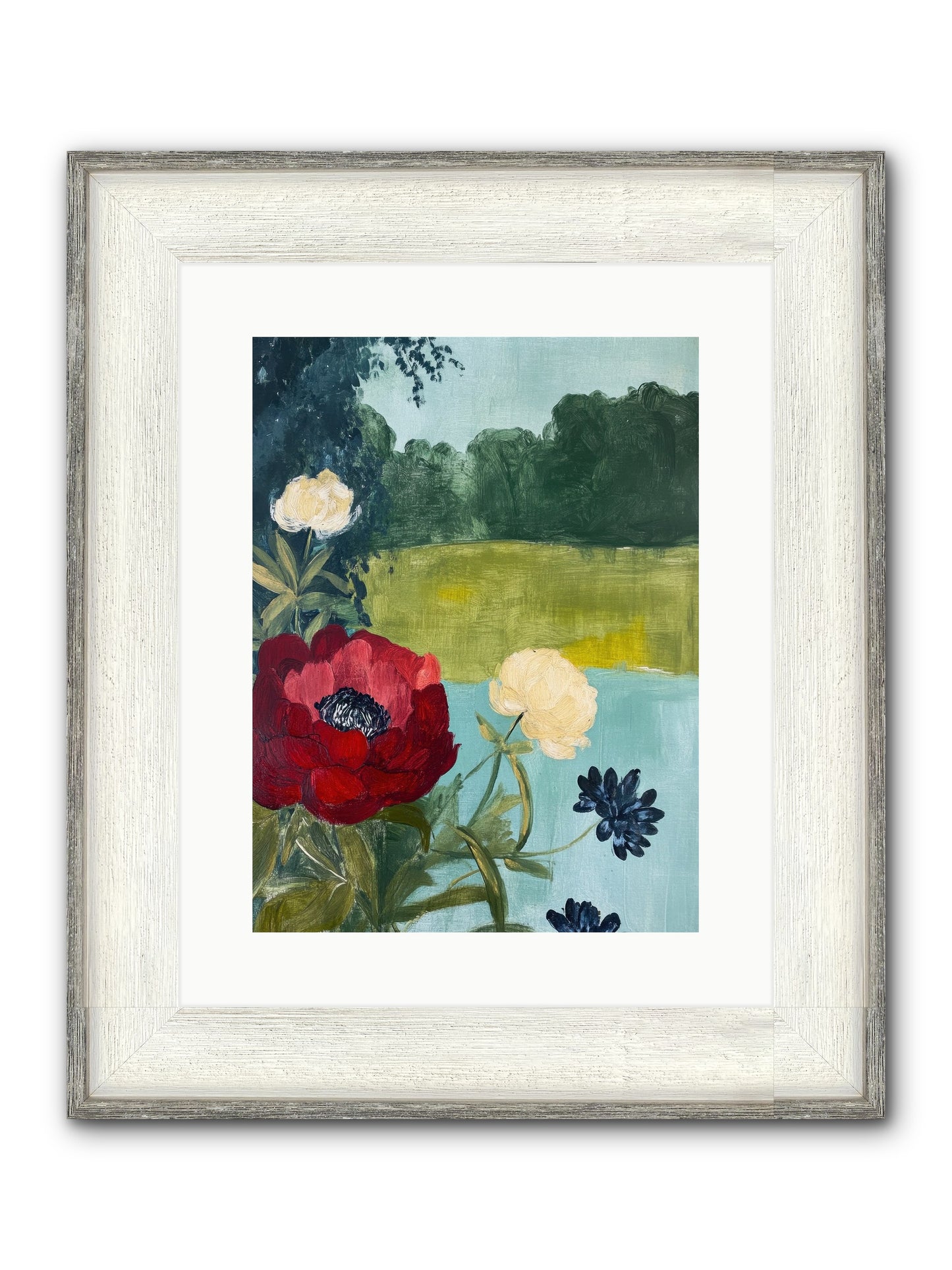 Vermilion Shores Framed Print - Driftwood White 12x16