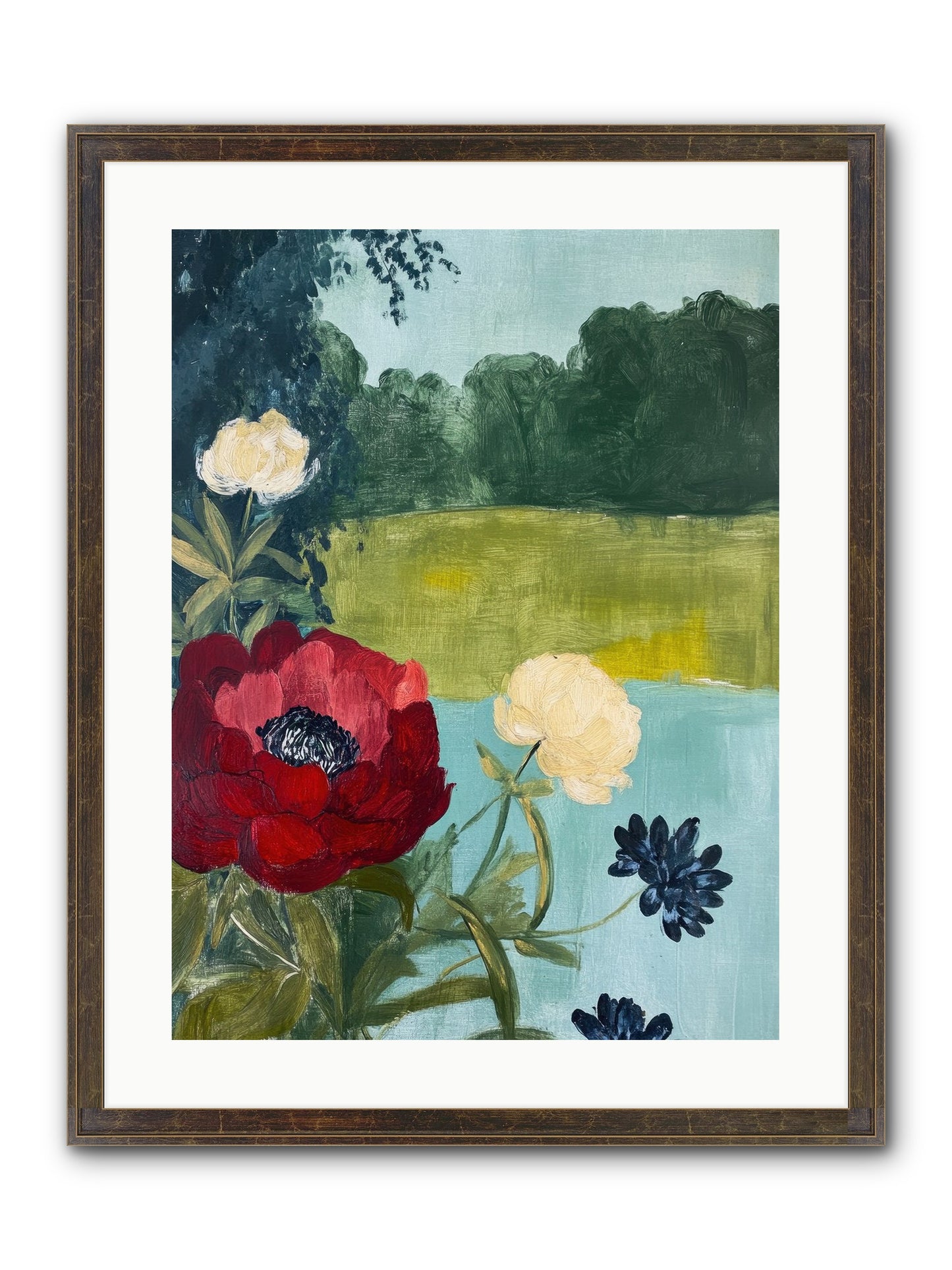 Vermilion Shores Framed Print - Slimwoods Black/Gold 18x24