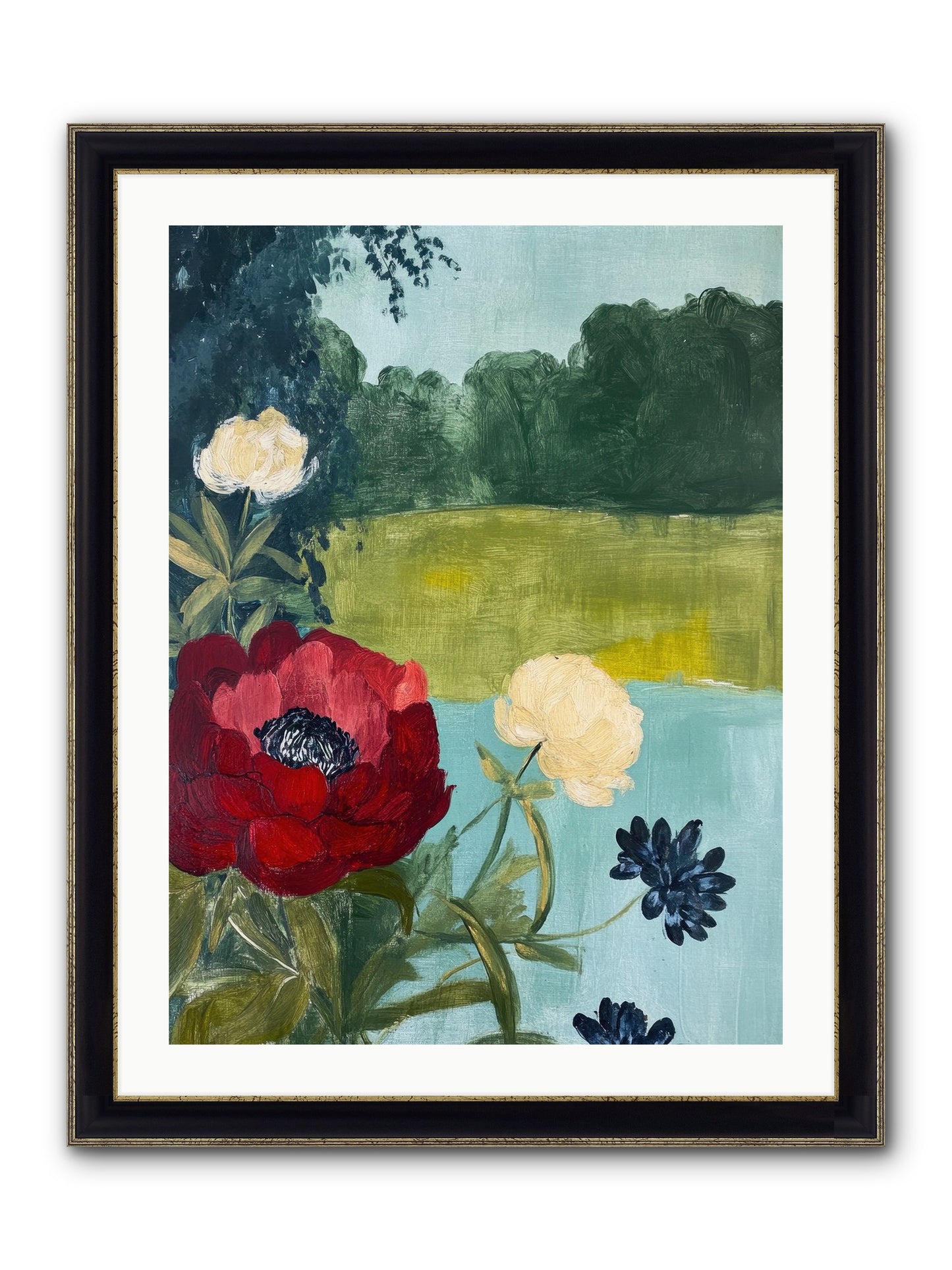 Vermilion Shores Framed Print - Black & Gold 24x32