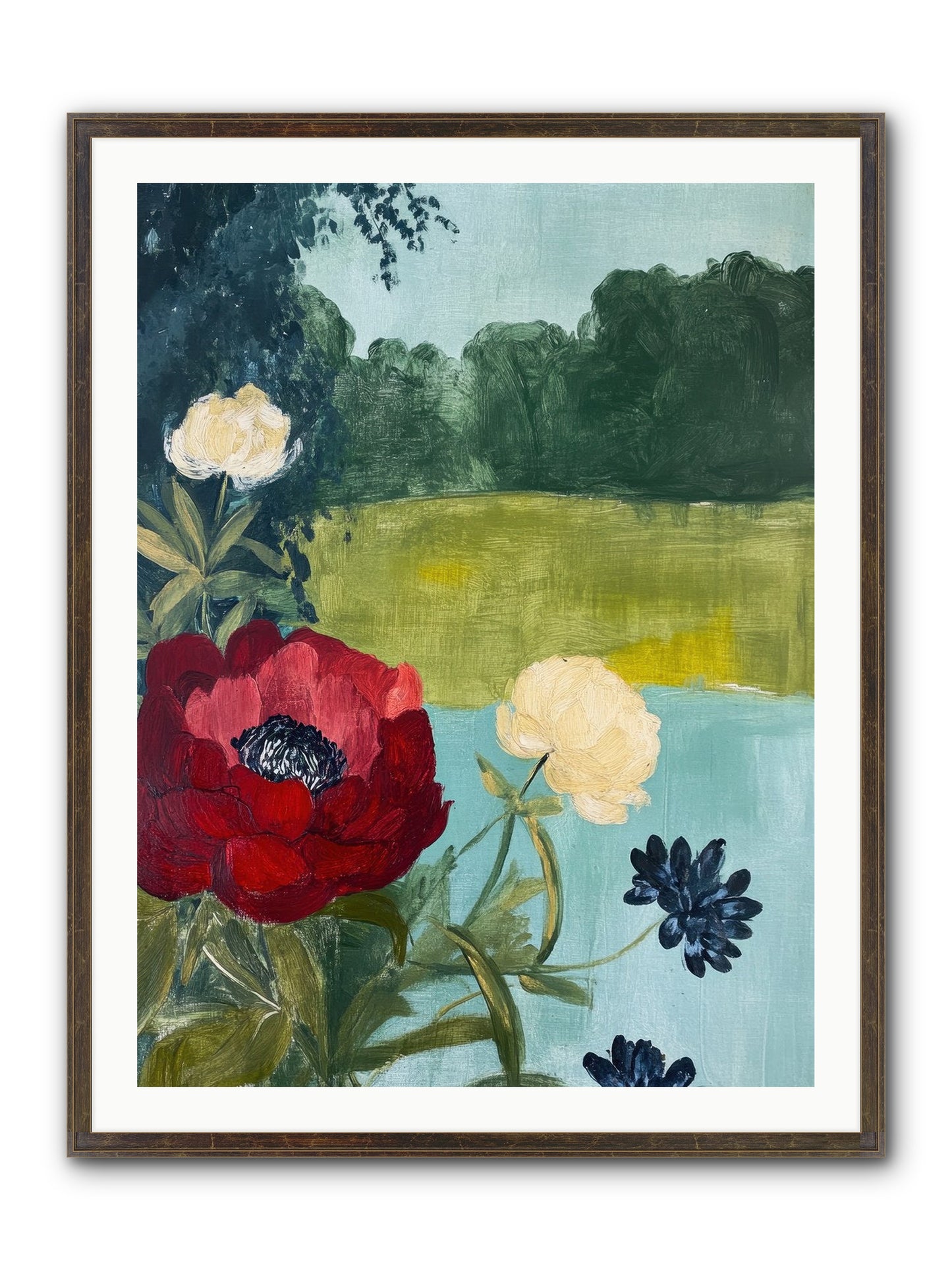 Vermilion Shores Framed Print - Slimwoods Black/Gold 30x40