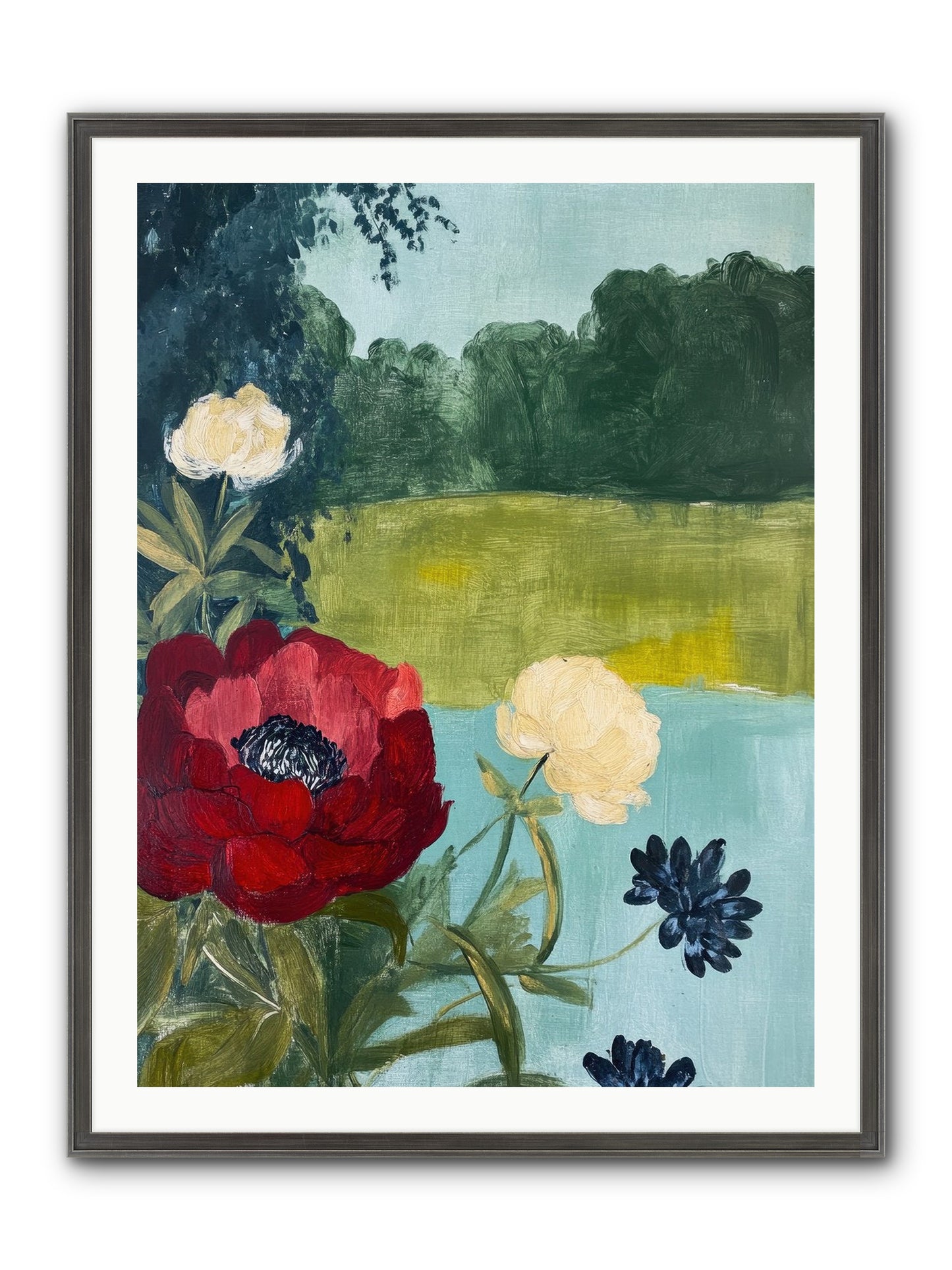 Vermilion Shores Framed Print - Slimwoods Black/Silver 30x40
