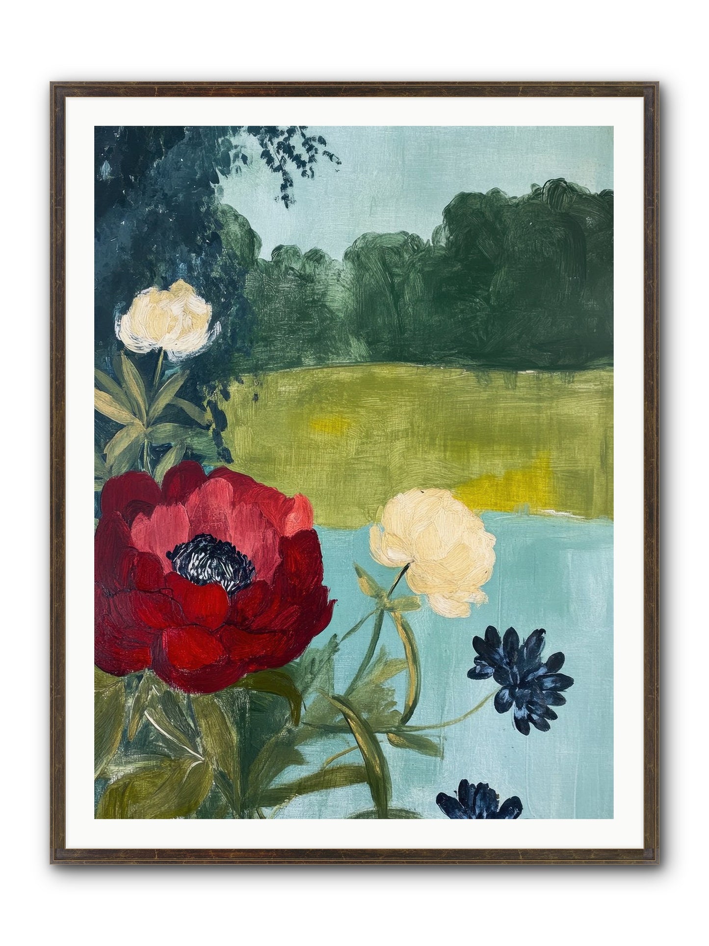 Vermilion Shores Framed Print - Slimwoods Black/Gold 36x48