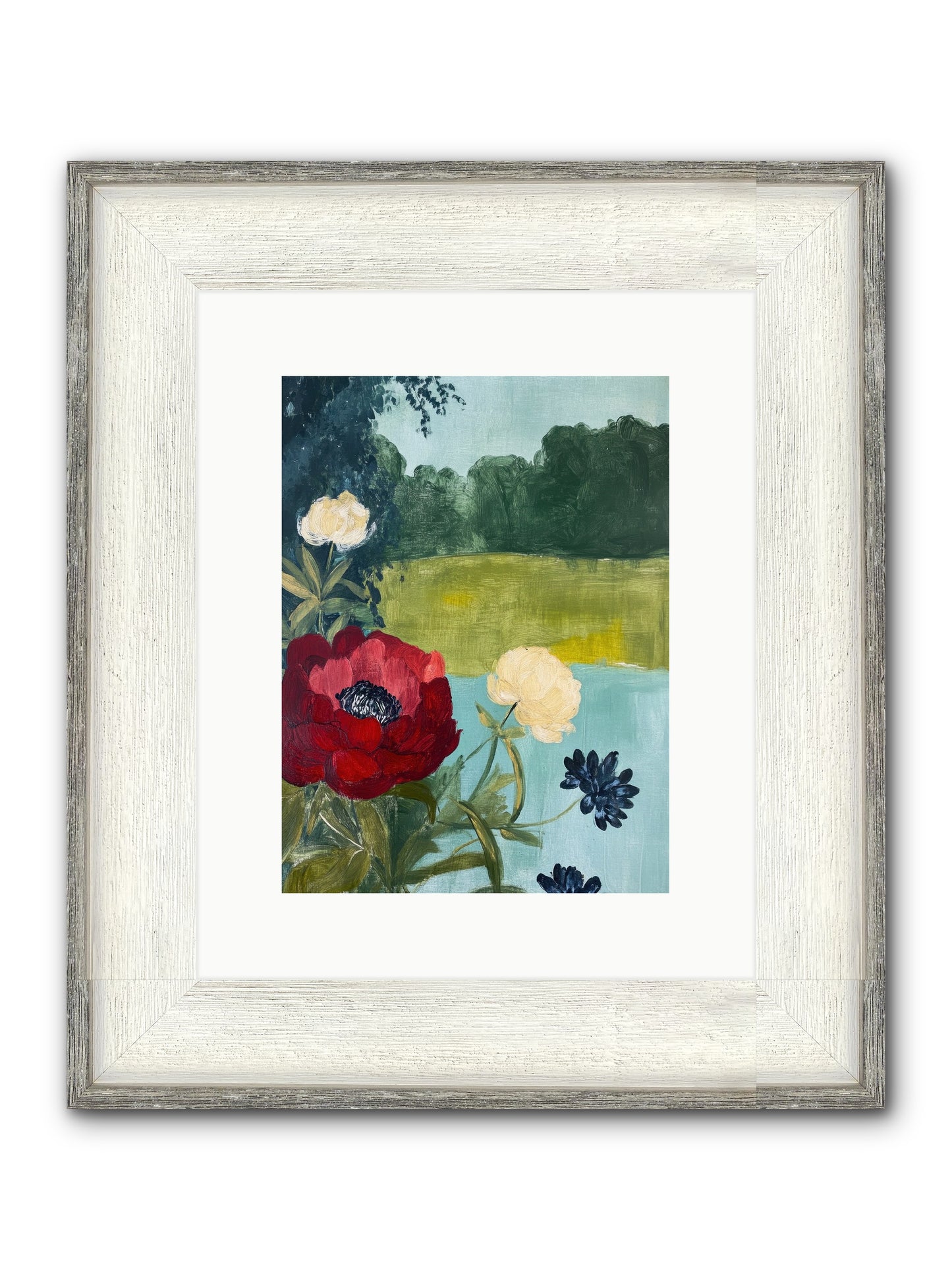 Vermilion Shores Framed Print - Driftwood White 9x12