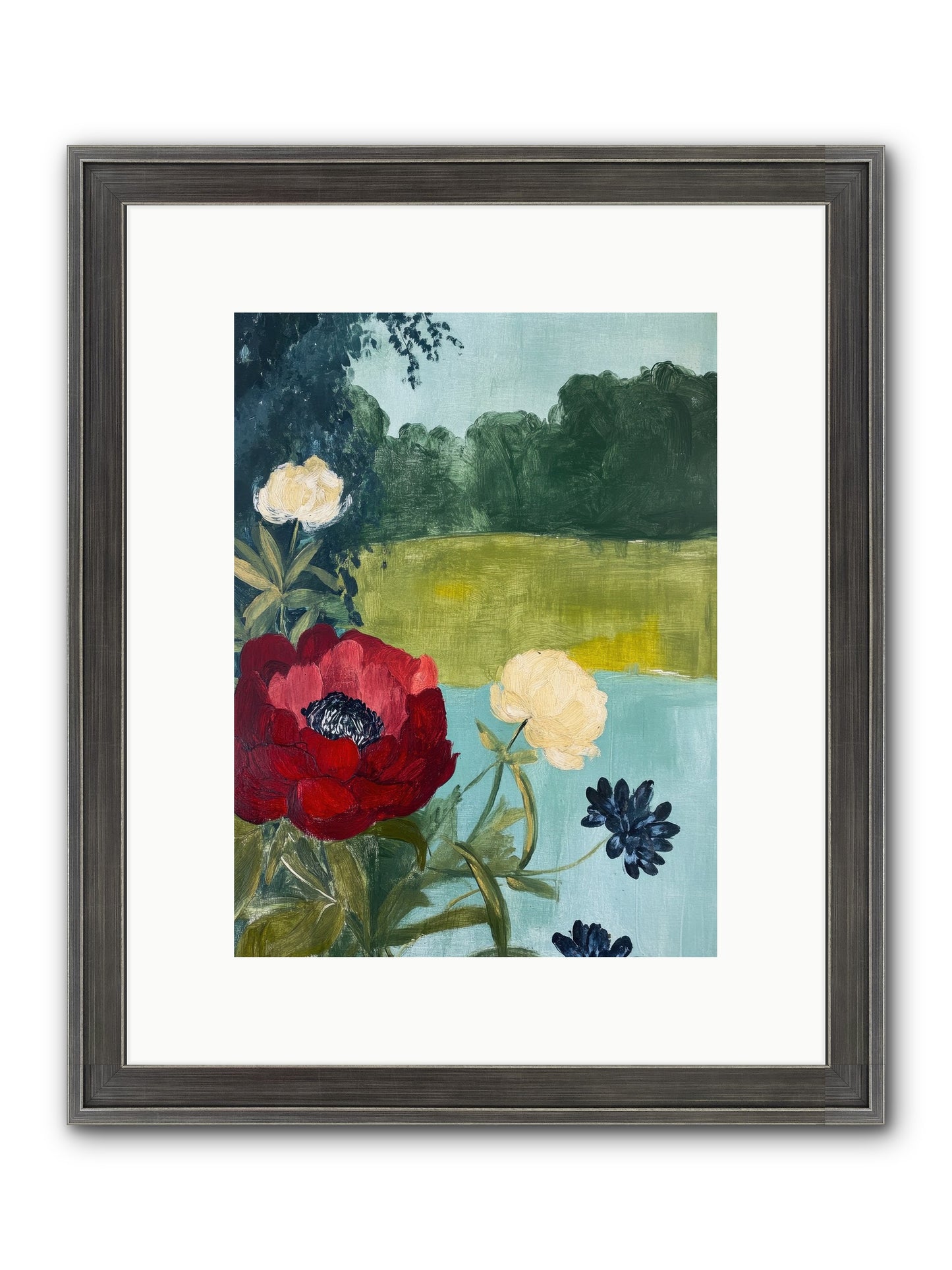 Vermilion Shores Framed Print - Slimwoods Black/Silver 9x12