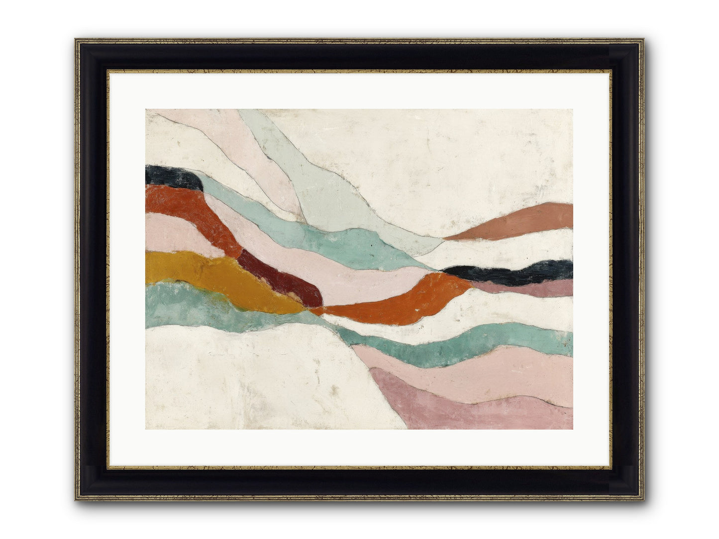 Vernal Framed Print - Black & Gold 24x18