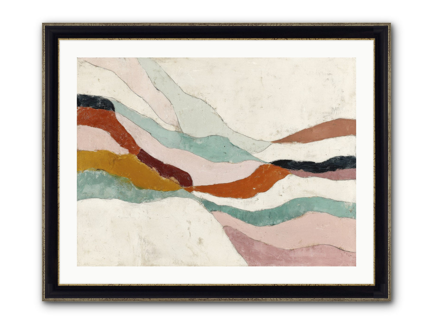 Vernal Framed Print - Black & Gold 32x24