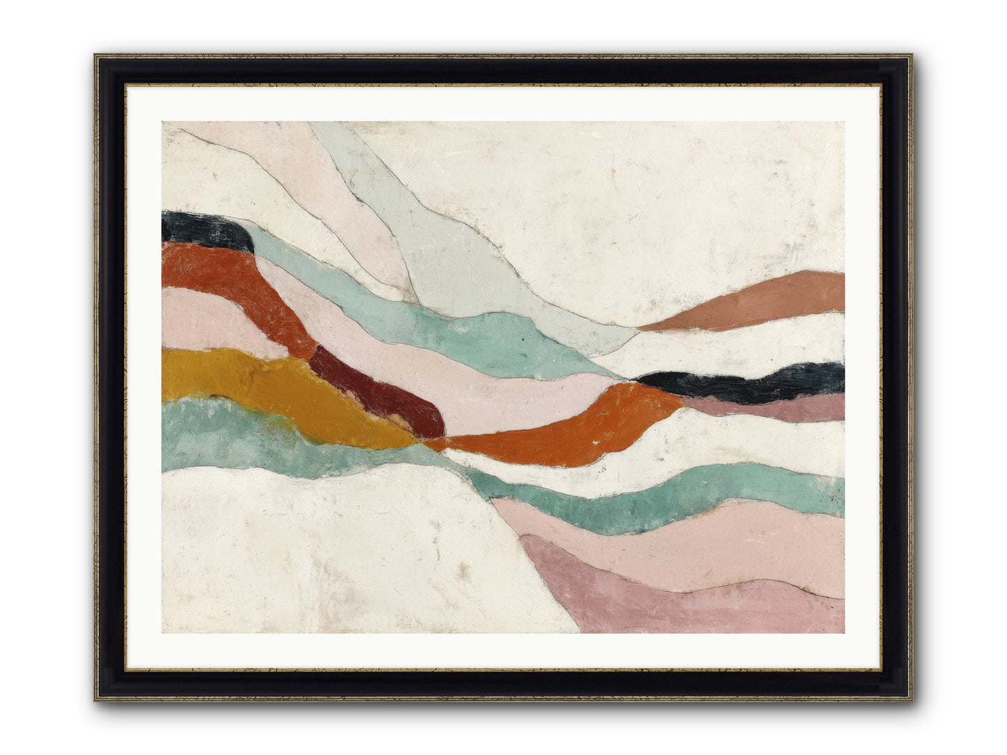 Vernal Framed Print - Black & Gold 40x30