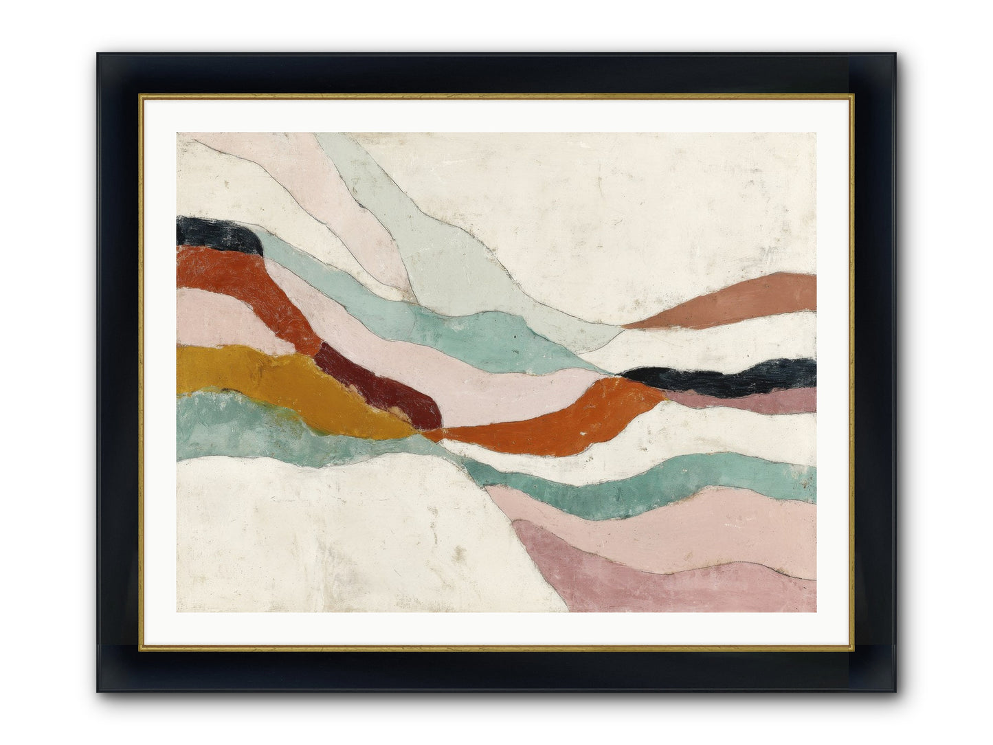 Vernal Framed Print - Wide Black w/Gold 40x30