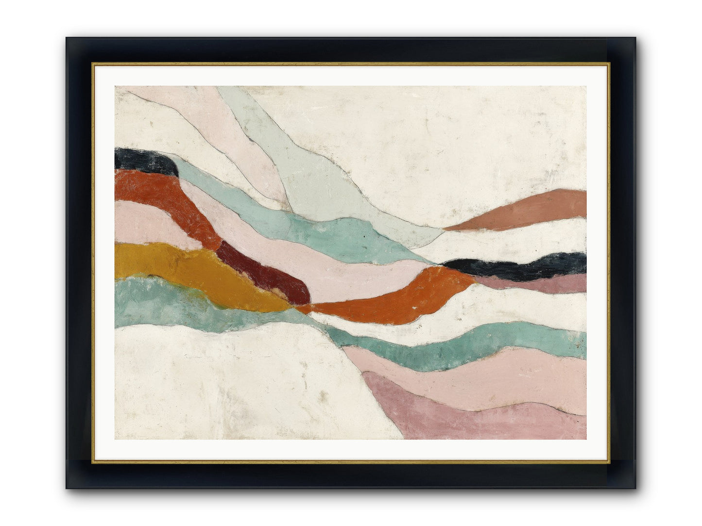 Vernal Framed Print - Wide Black w/Gold 48x36