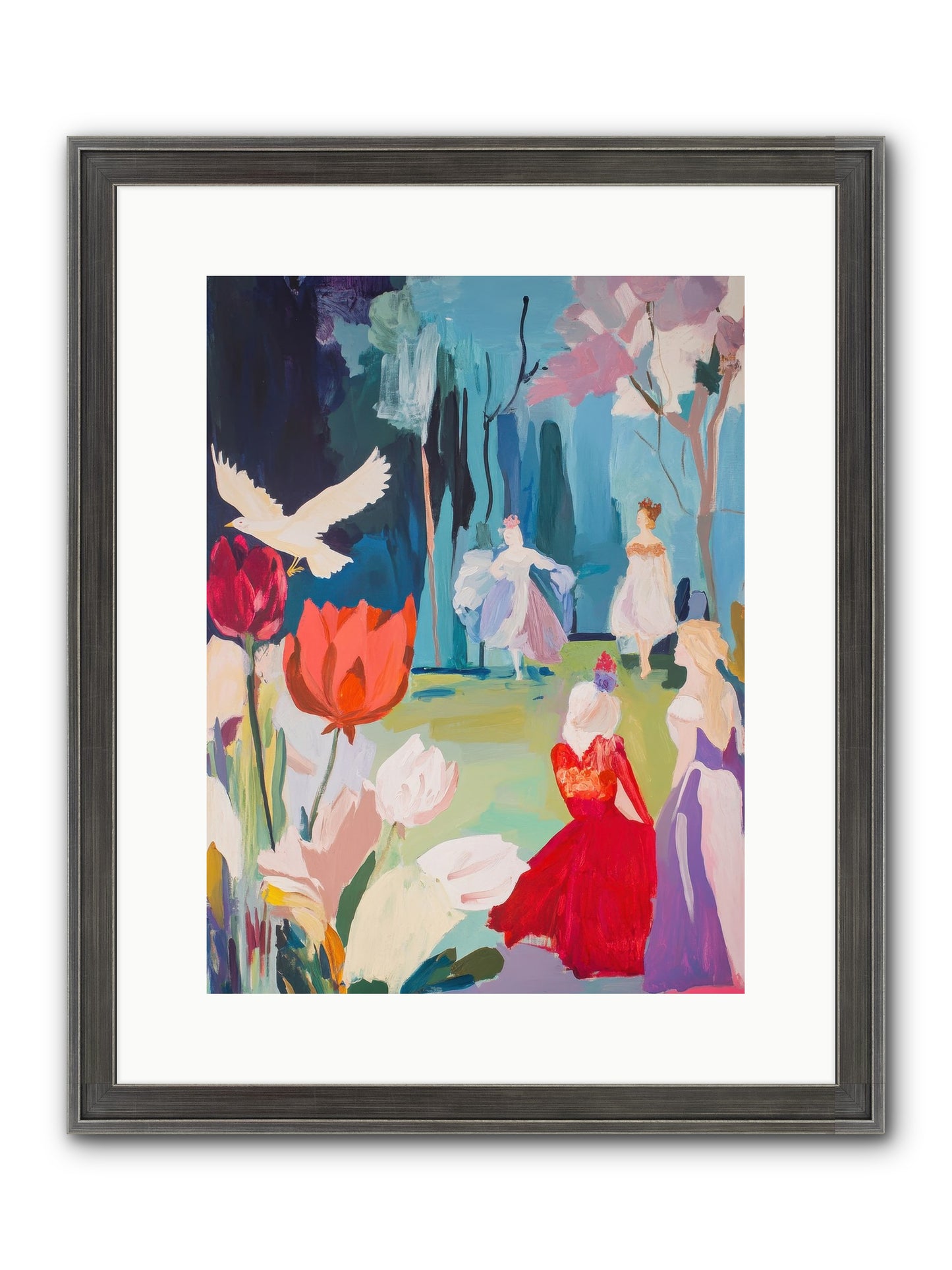 Vernal Celebrations Framed Print - Slimwoods Black/Silver 12x16