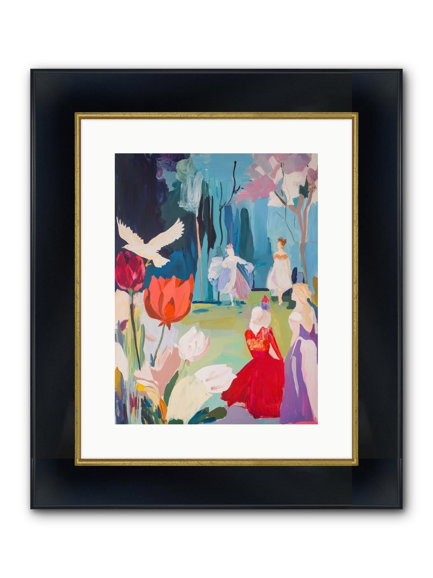 Vernal Celebrations Framed Print - Wide Black w/Gold 12x16