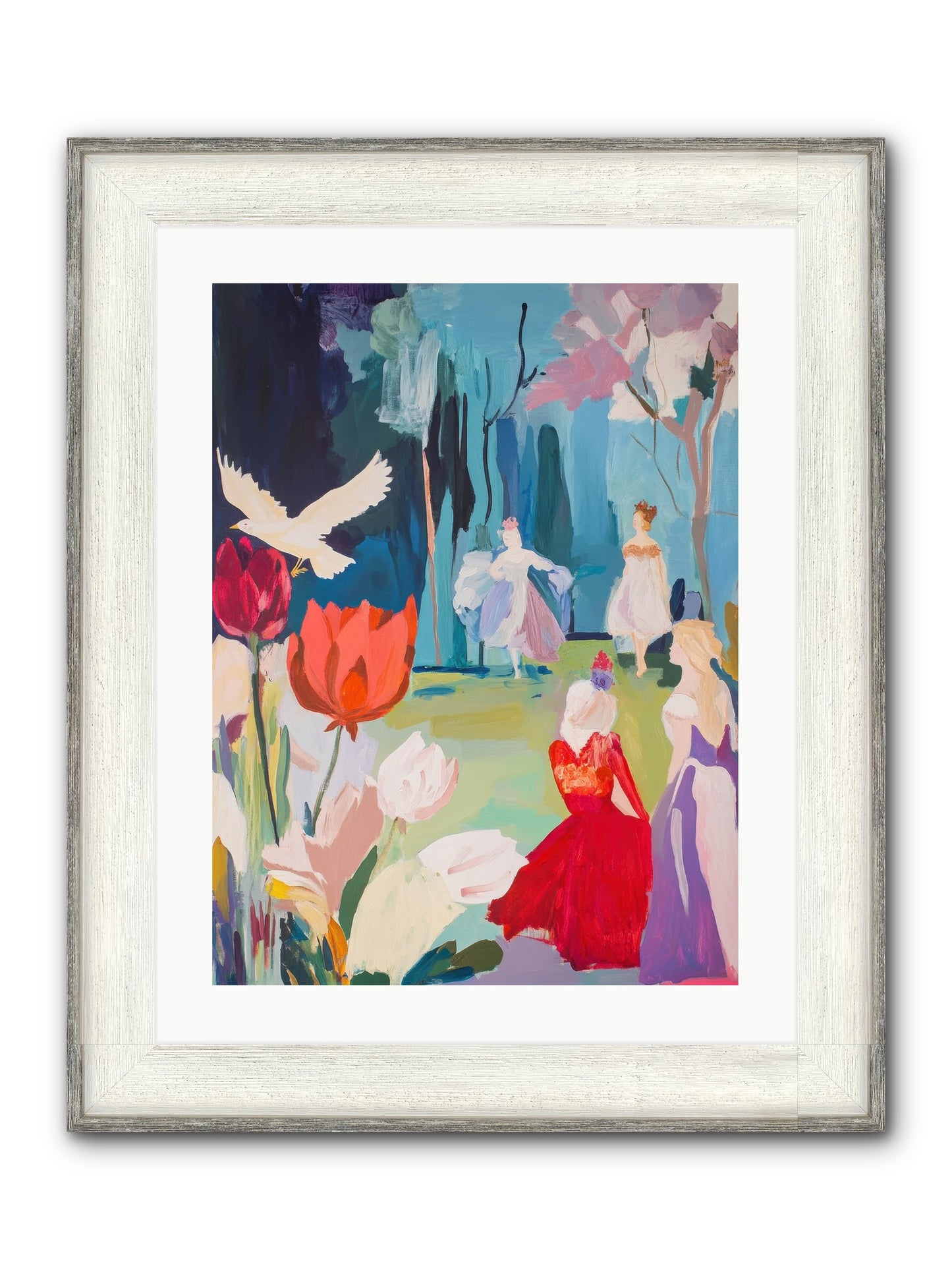 Vernal Celebrations Framed Print - Driftwood White 18x24
