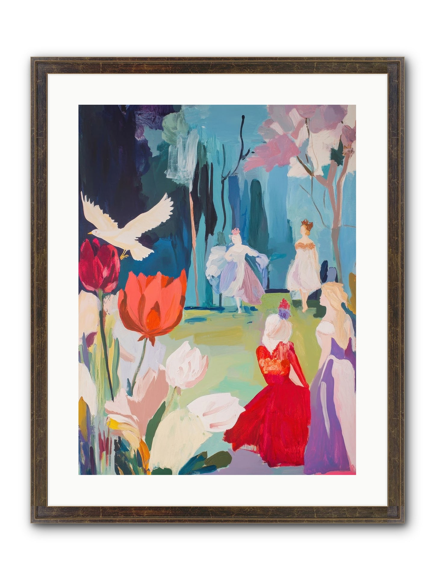 Vernal Celebrations Framed Print - Slimwoods Black/Gold 18x24