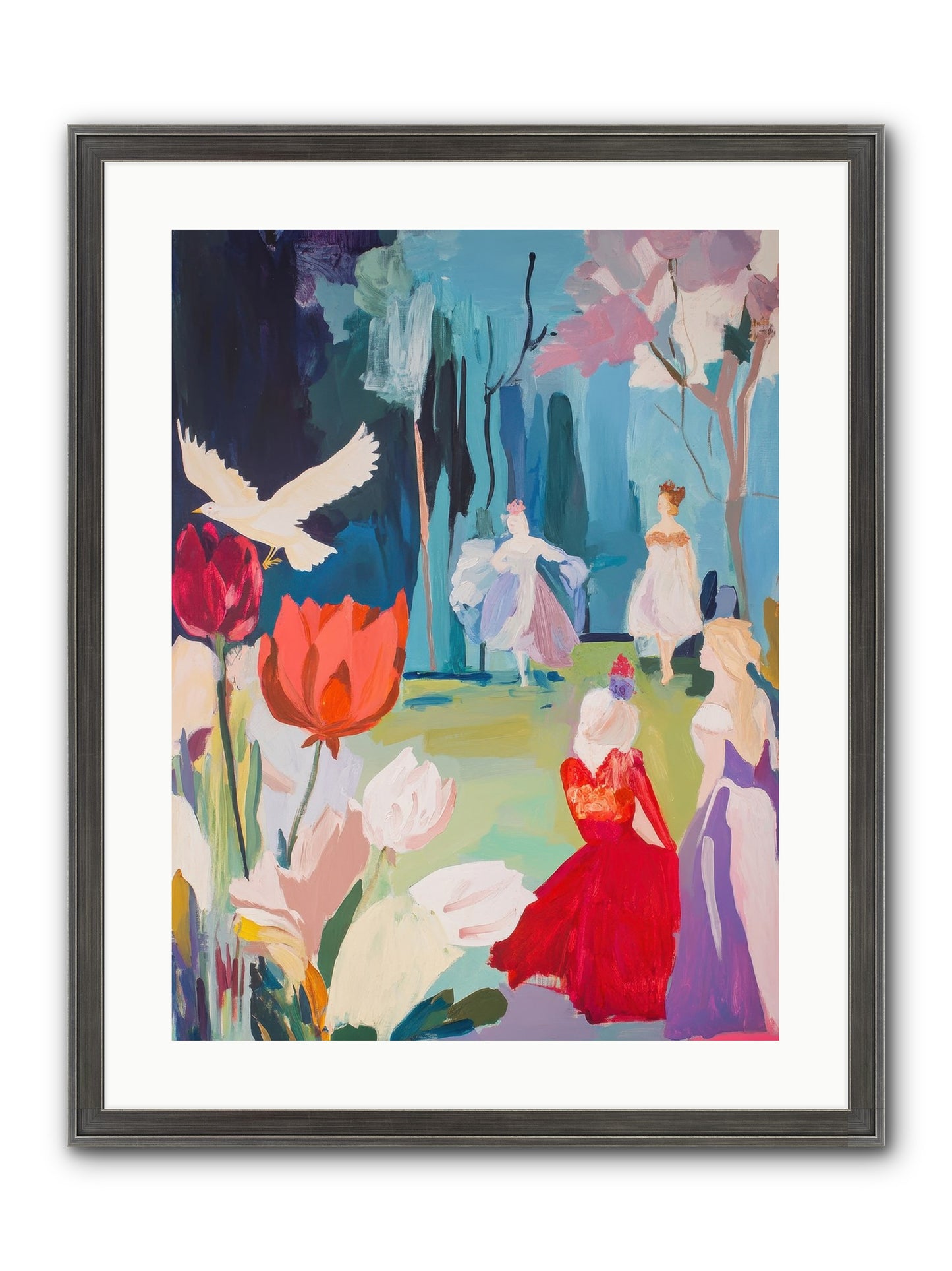 Vernal Celebrations Framed Print - Slimwoods Black/Silver 18x24