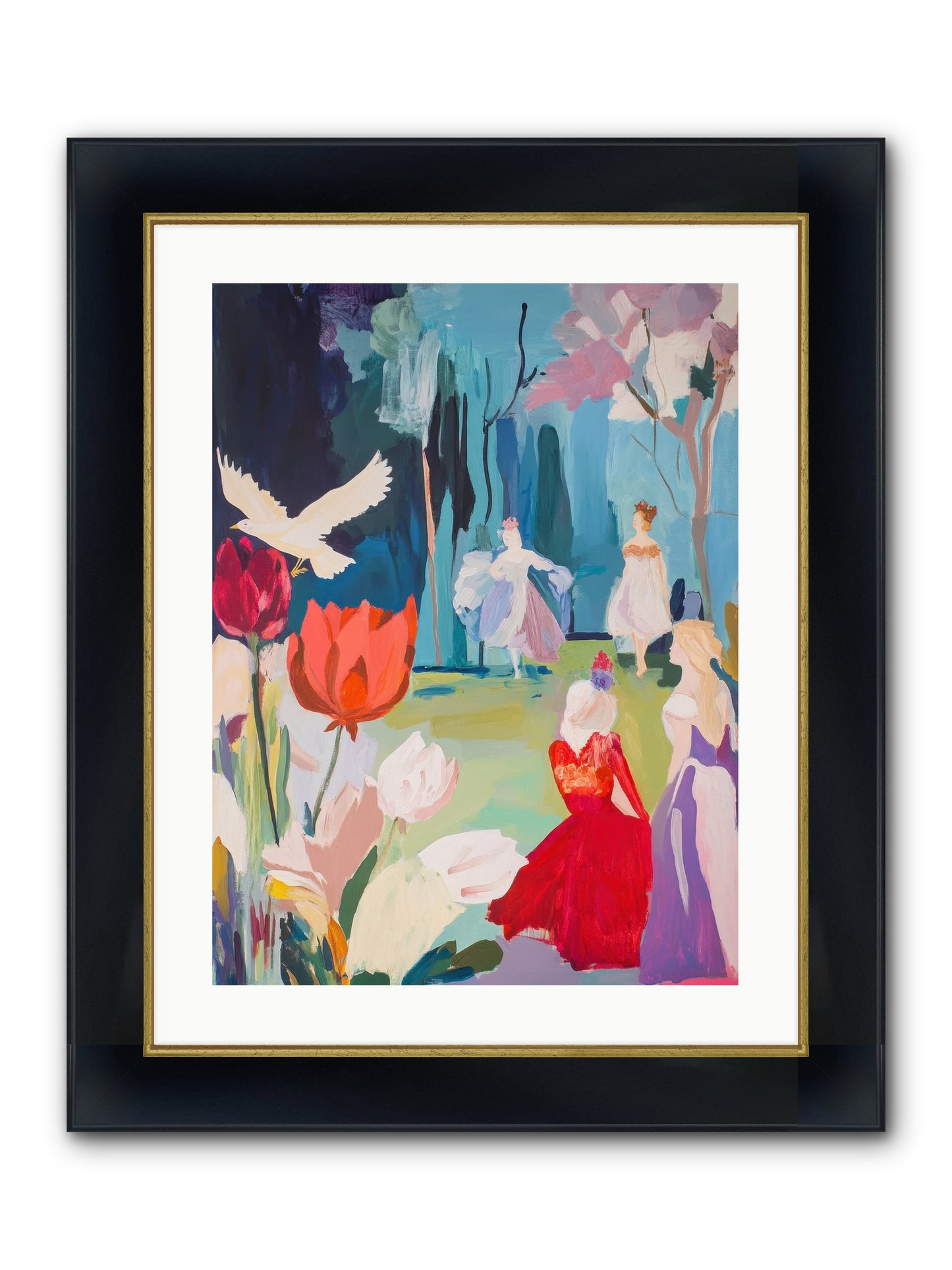 Vernal Celebrations Framed Print - Wide Black w/Gold 18x24