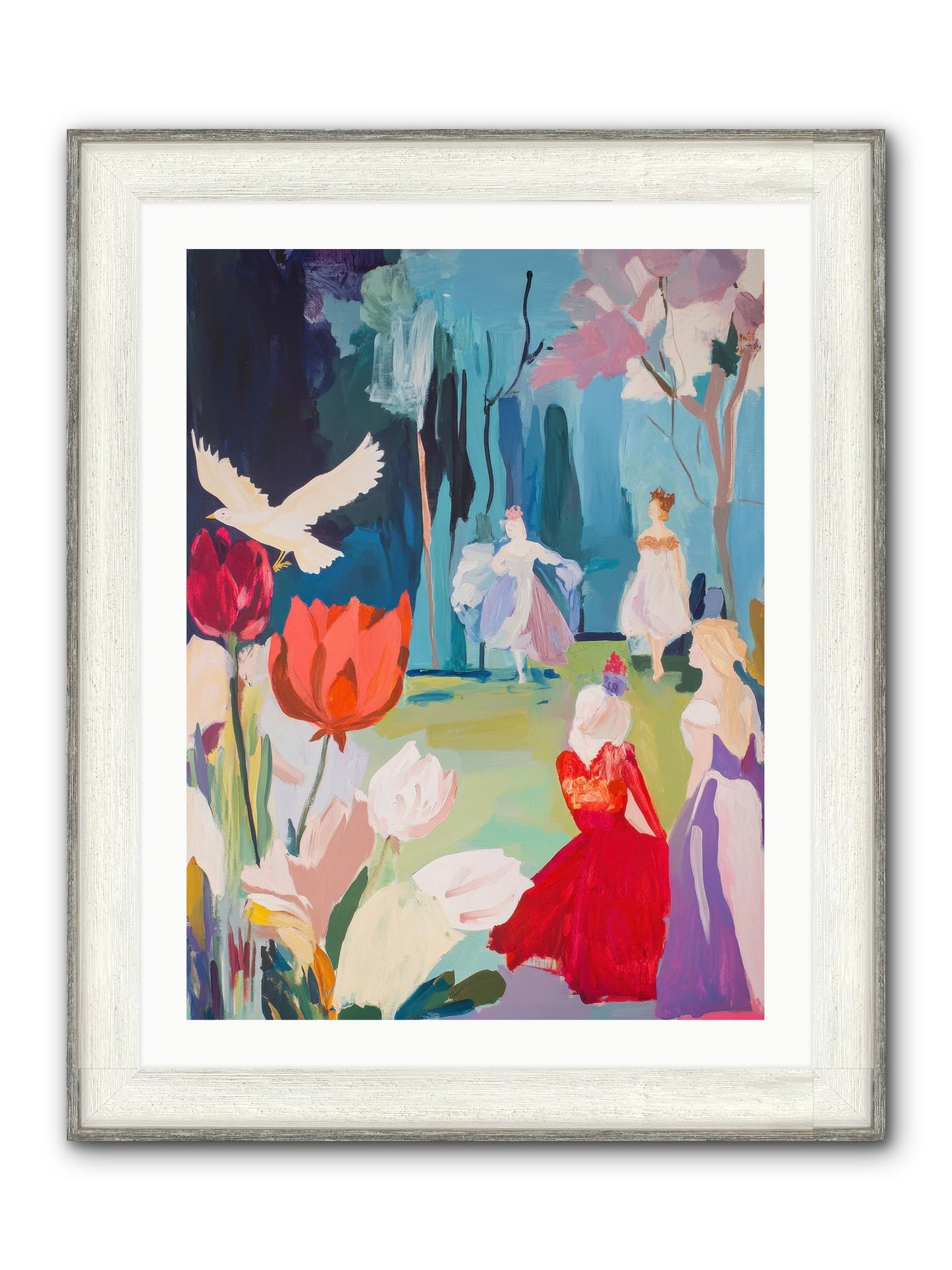 Vernal Celebrations Framed Print - Driftwood White 24x32