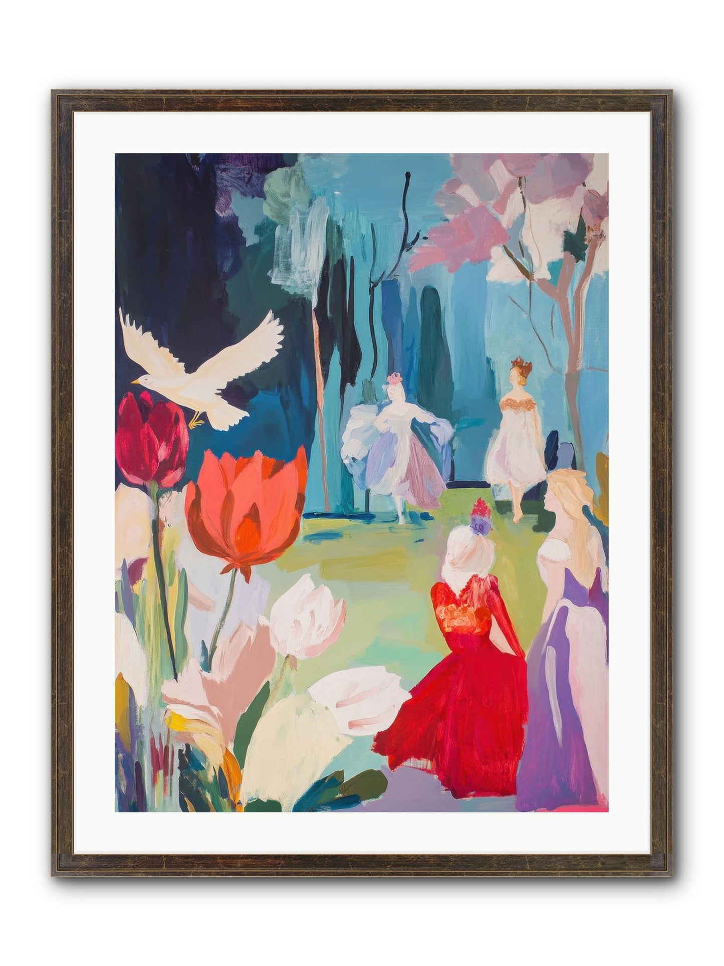 Vernal Celebrations Framed Print - Slimwoods Black/Gold 24x32