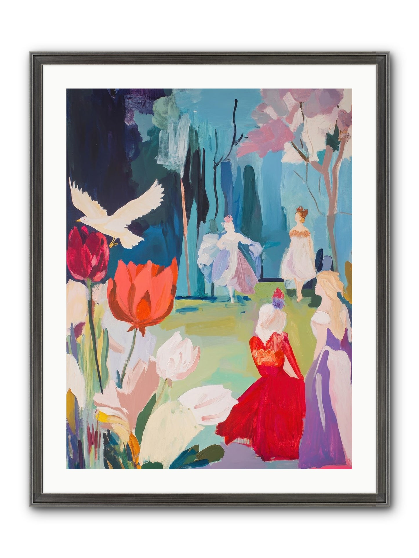 Vernal Celebrations Framed Print - Slimwoods Black/Silver 24x32