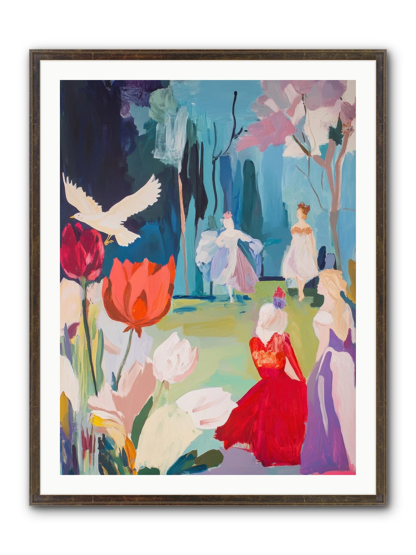 Vernal Celebrations Framed Print - Slimwoods Black/Gold 30x40