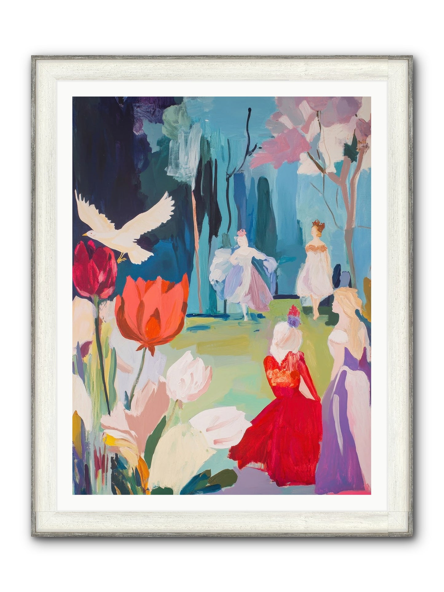 Vernal Celebrations Framed Print - Driftwood White 36x48